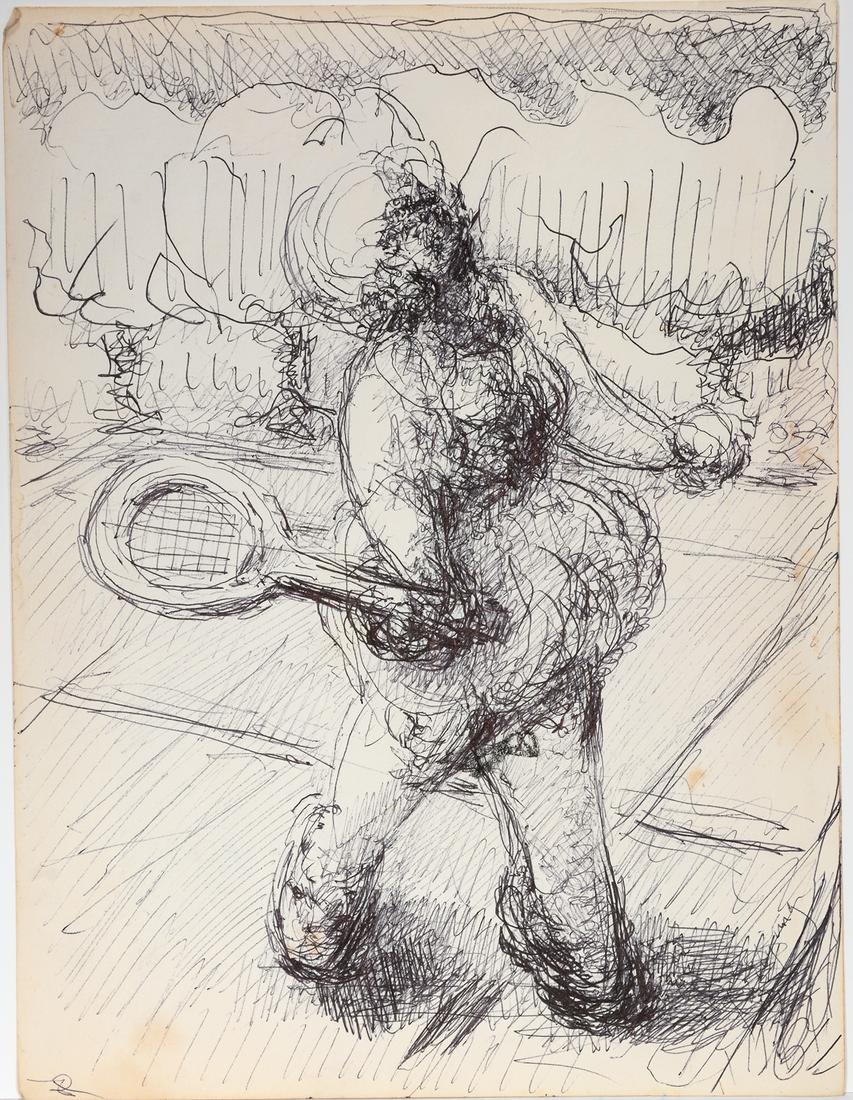 Malcolm McKesson. Playing Tennis. (1 of 2)