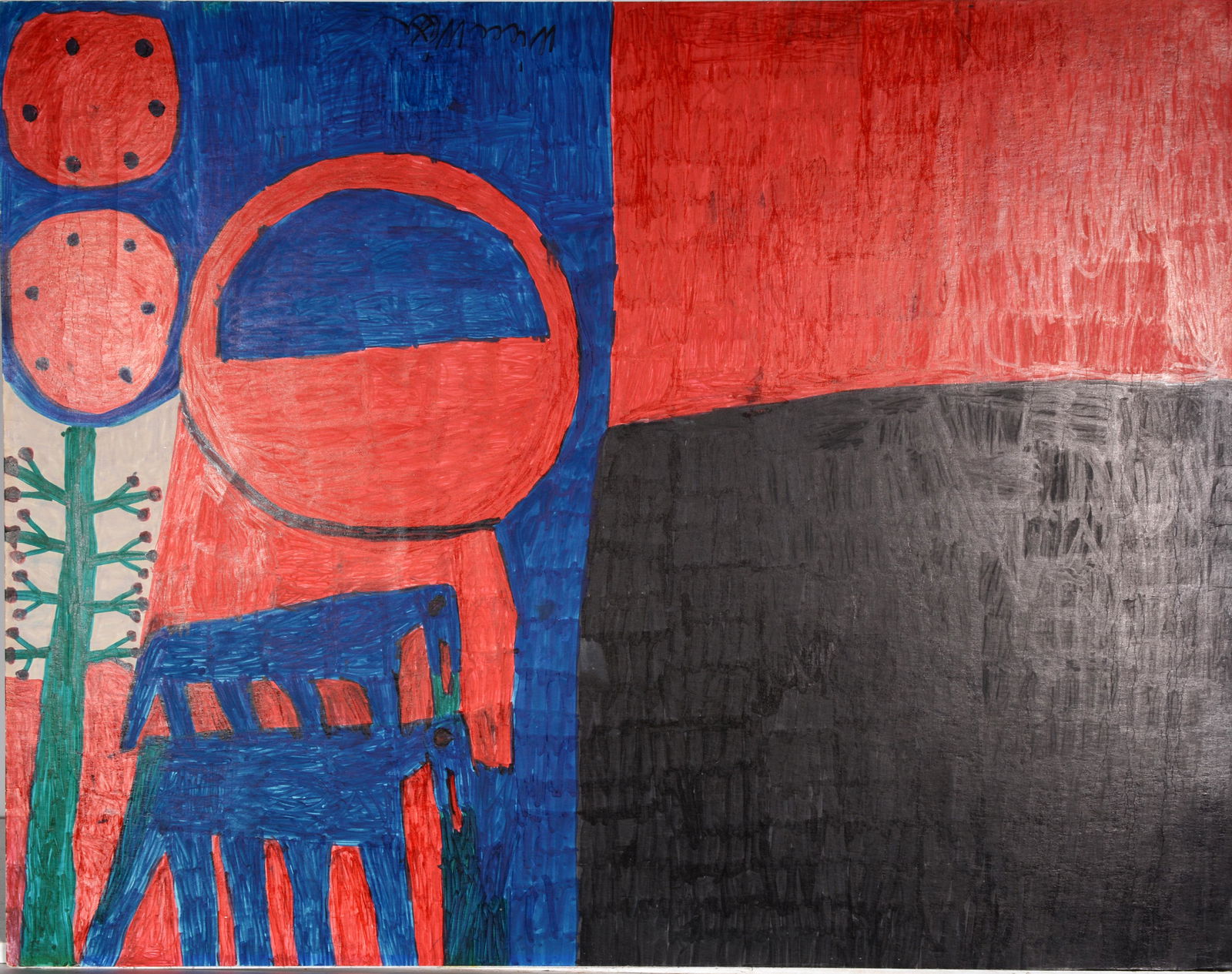 Willie White. Red & Black Squares With Horses. (1 of 2)