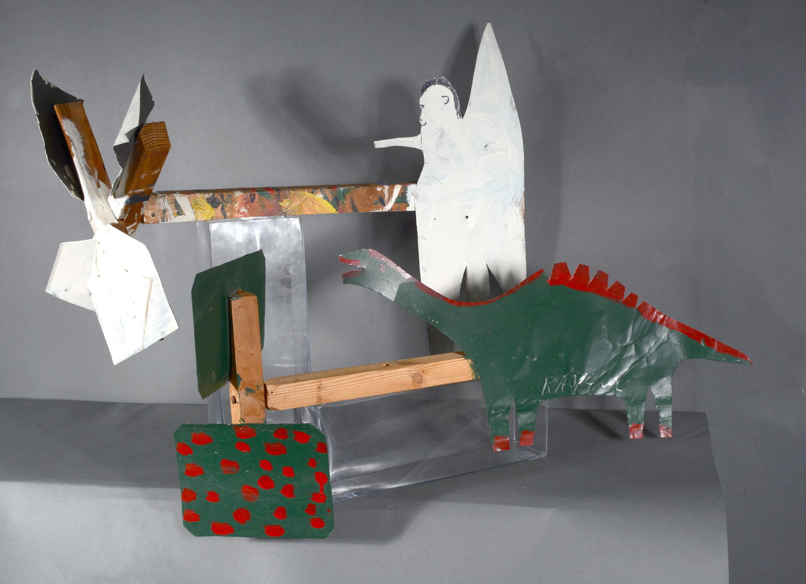 R.A. Miller. Dino and Angel Whirligigs. (1 of 2)