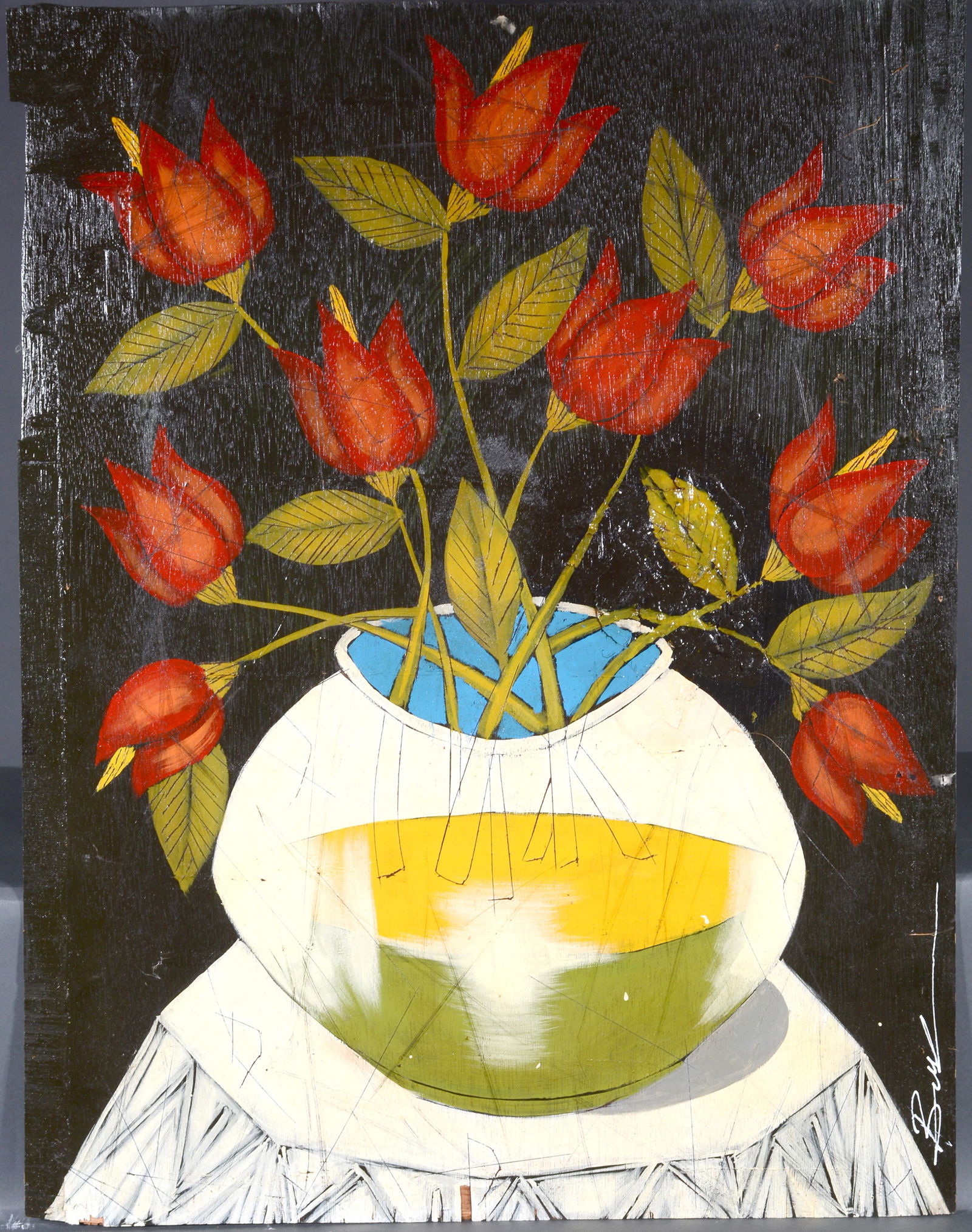 Michael Banks. Red Flowers In Vase. (1 of 6)