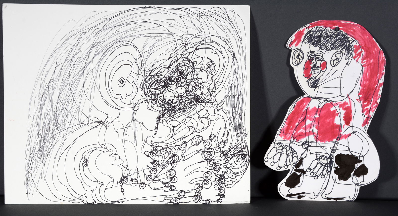 Dwight Mackintosh. Cut Out Girl in Red & Abstract. (1 of 1)