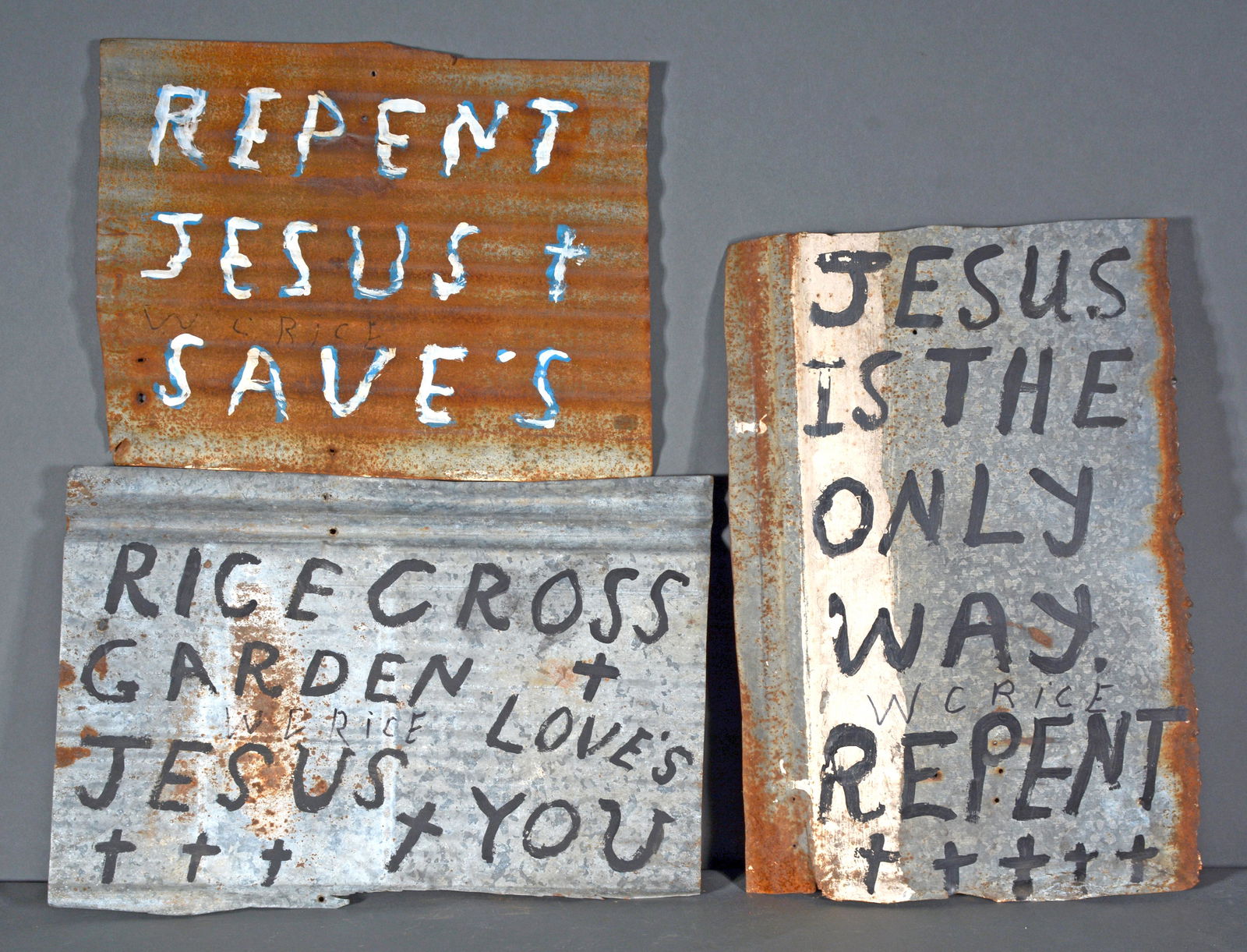 Rev. W.C. Rice. 3 Religious Signs. (1 of 1)