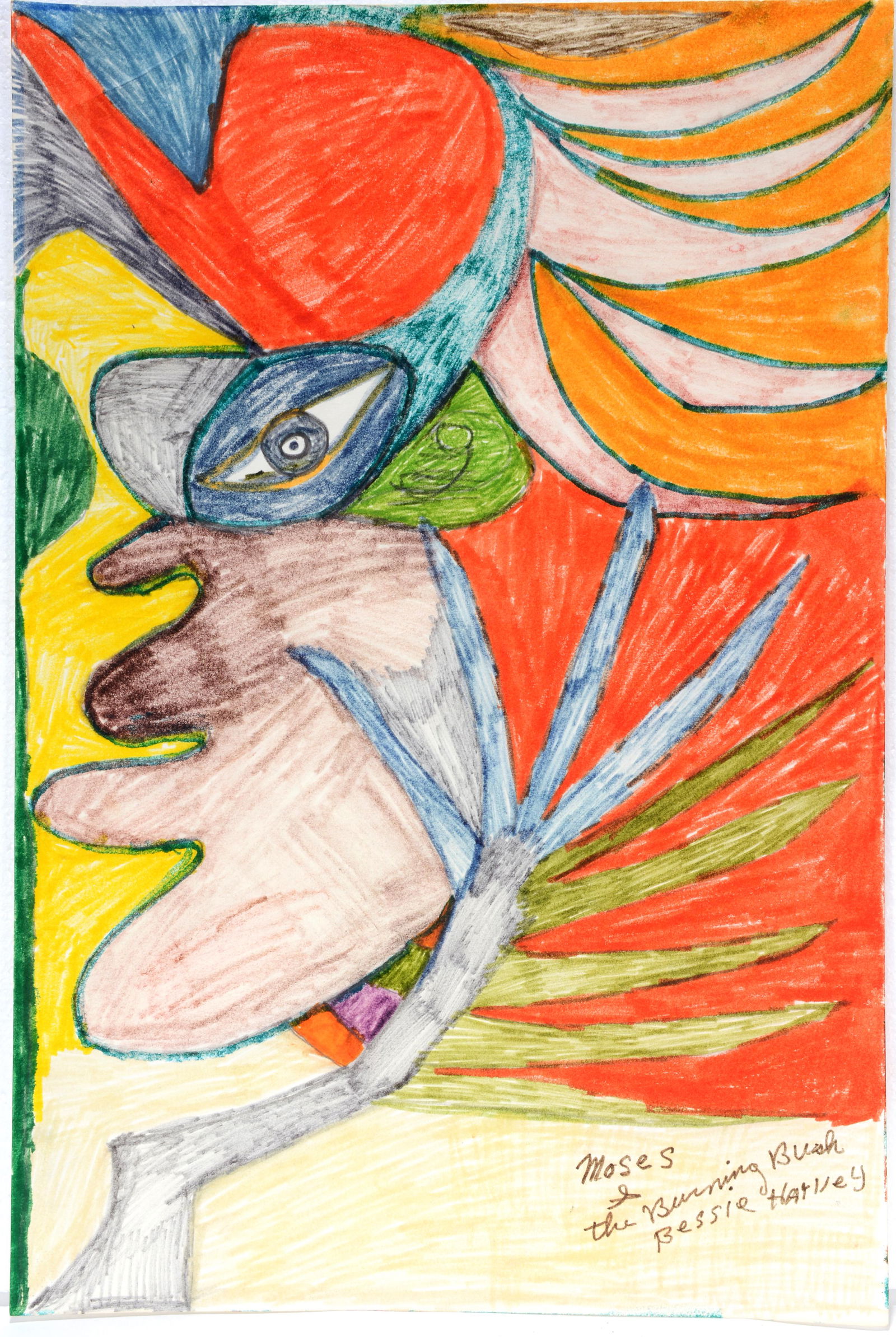 Bessie Harvey. Moses & Burning Bush. (1 of 1)