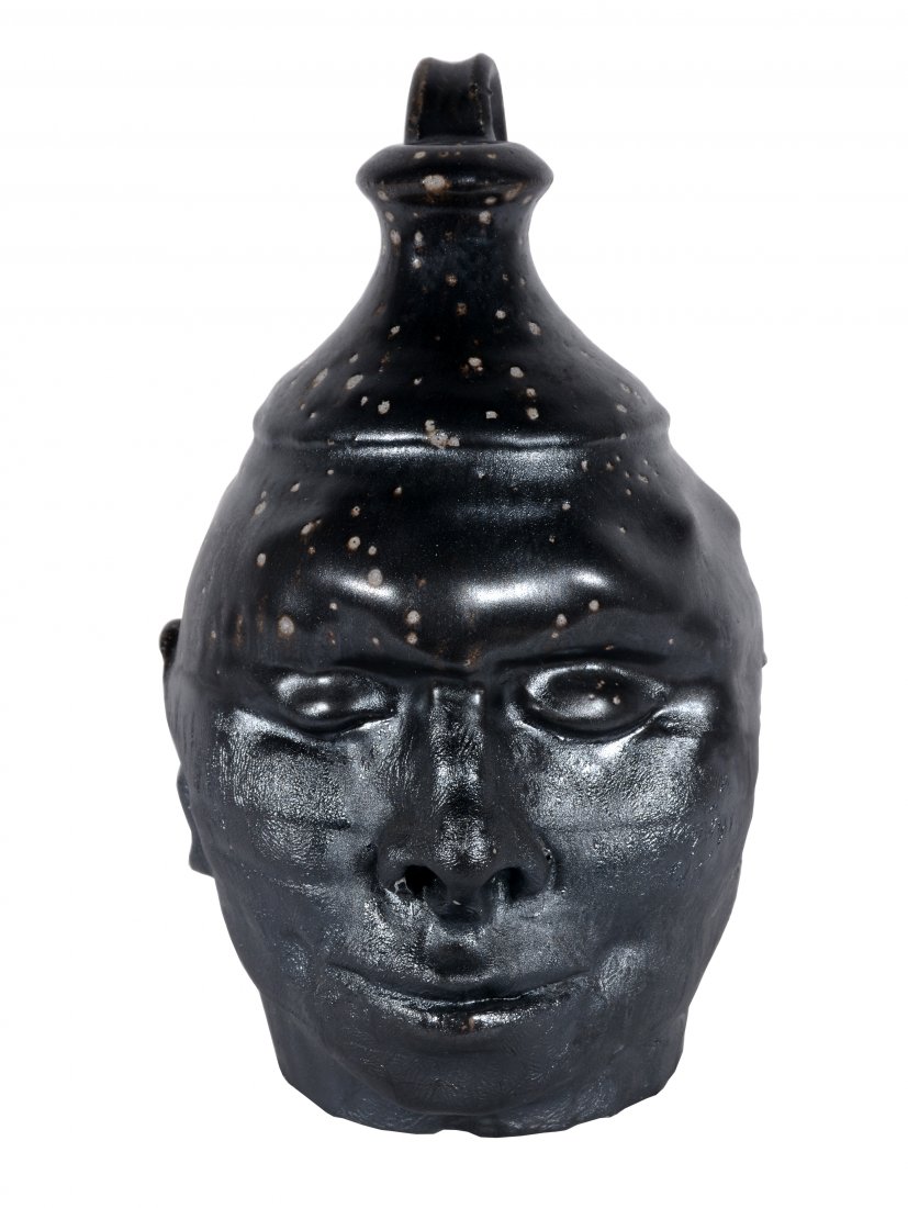 Peter Lenzo. Dark Metallic Face Jug. (1 of 6)