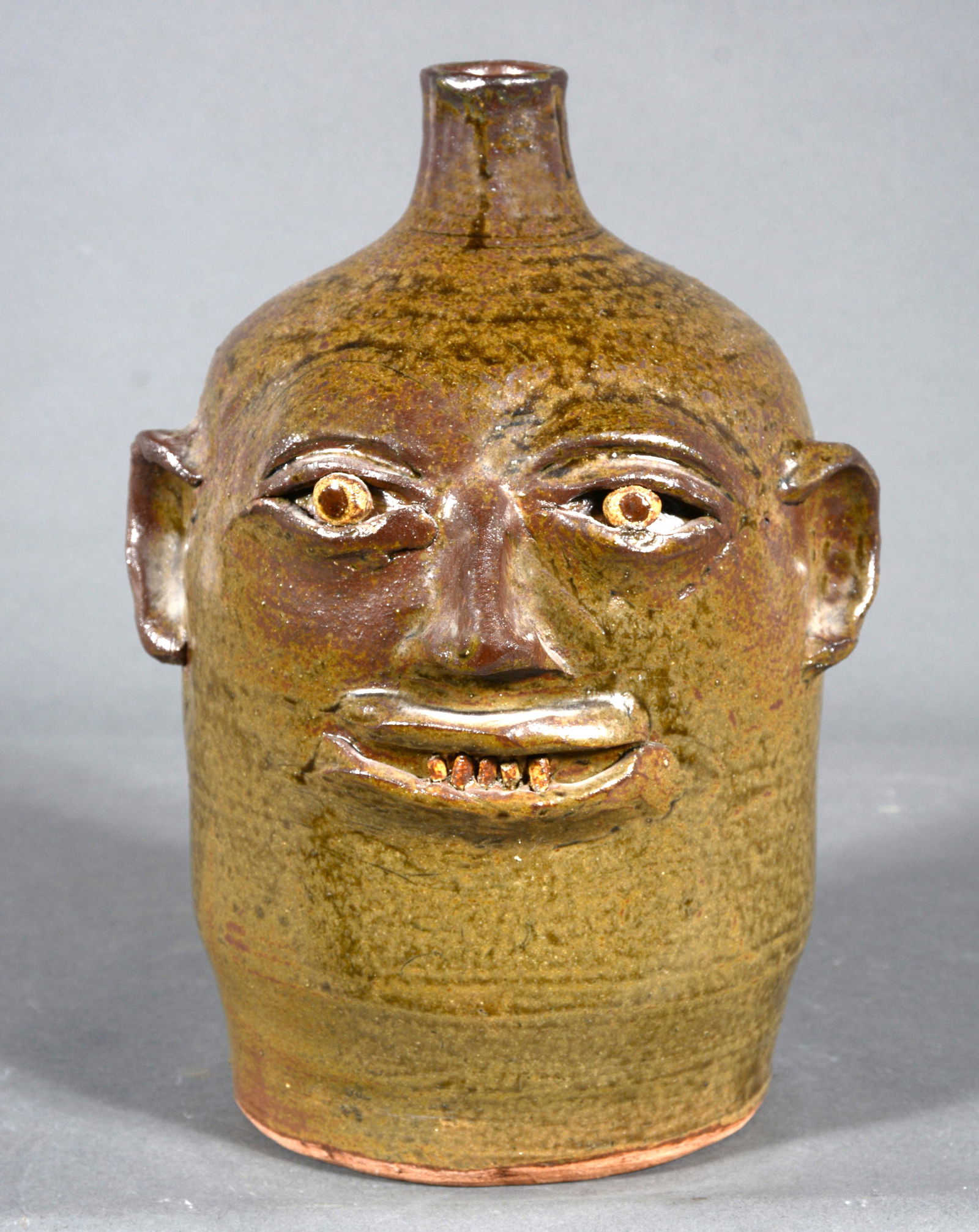 Reggie Meaders. Small Feature Face Jug. (1 of 4)