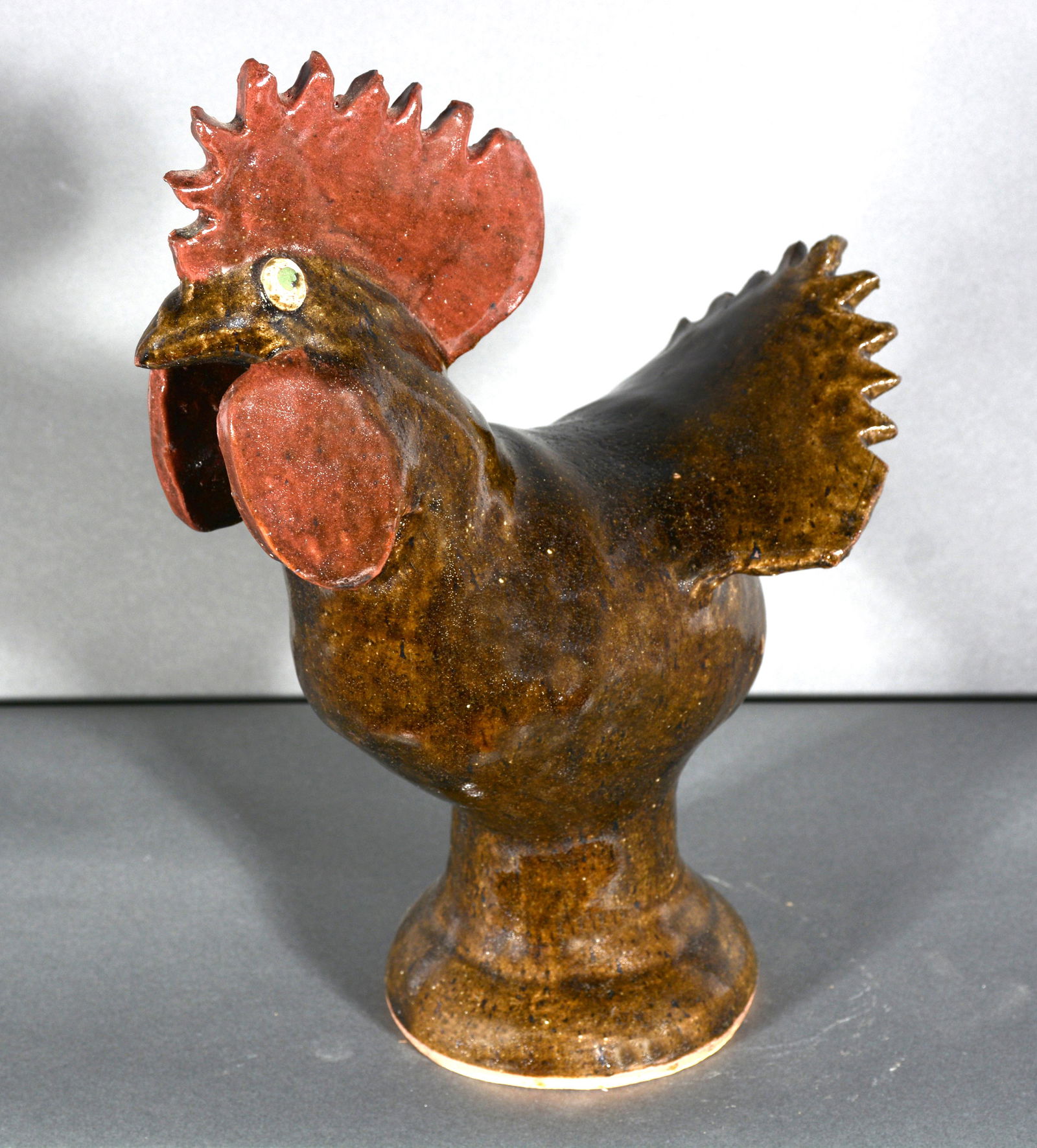 Reggie Meaders. Two-Tone Glazed Rooster. (1 of 3)
