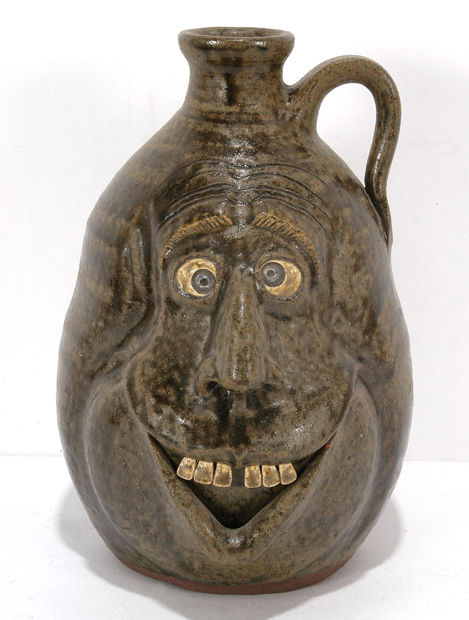 Michael & Melvin Crocker. Goofy Face Jug. (1 of 4)