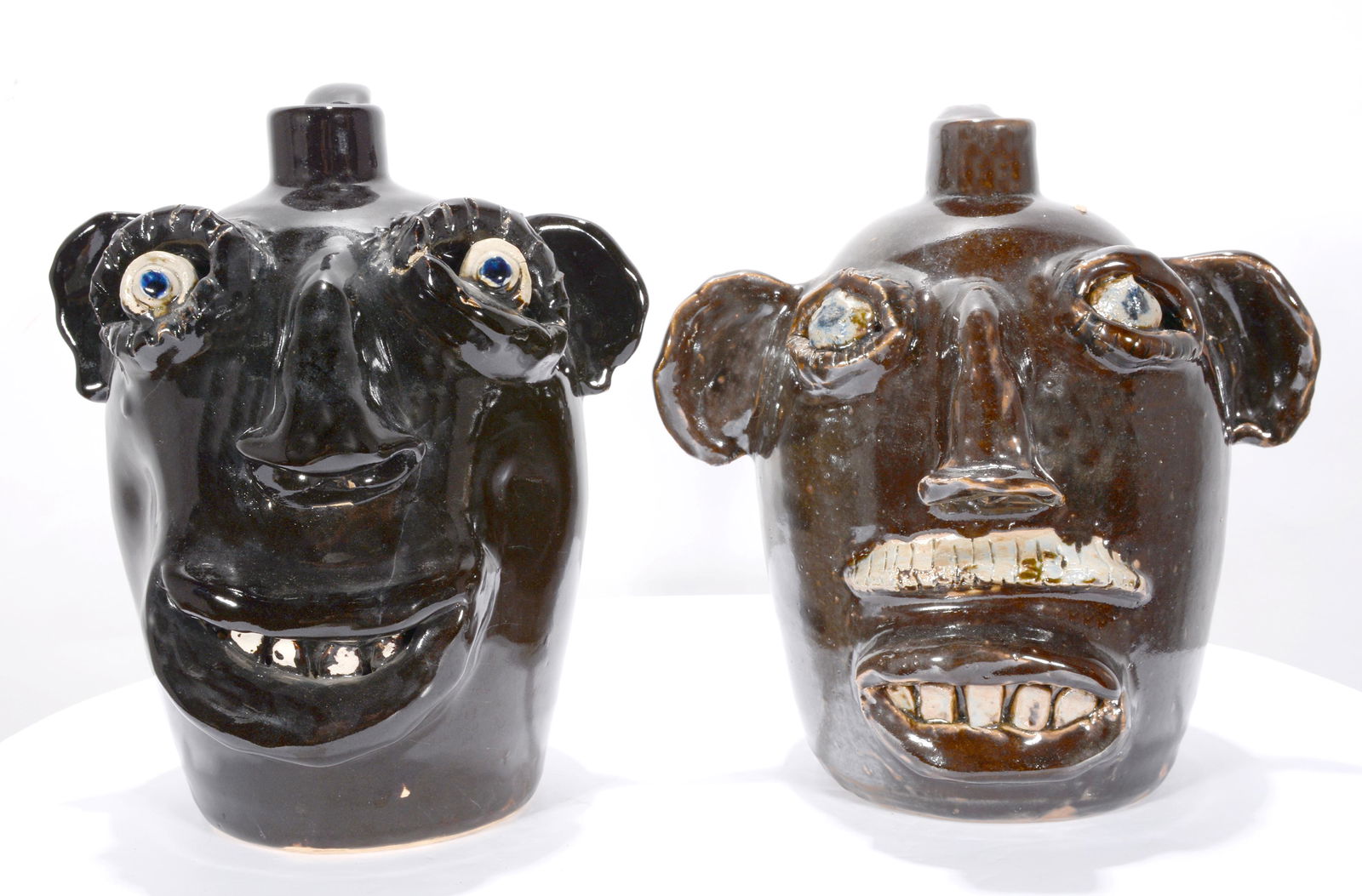 Jerry Brown. Bug Eyed Face Jugs. (1 of 3)