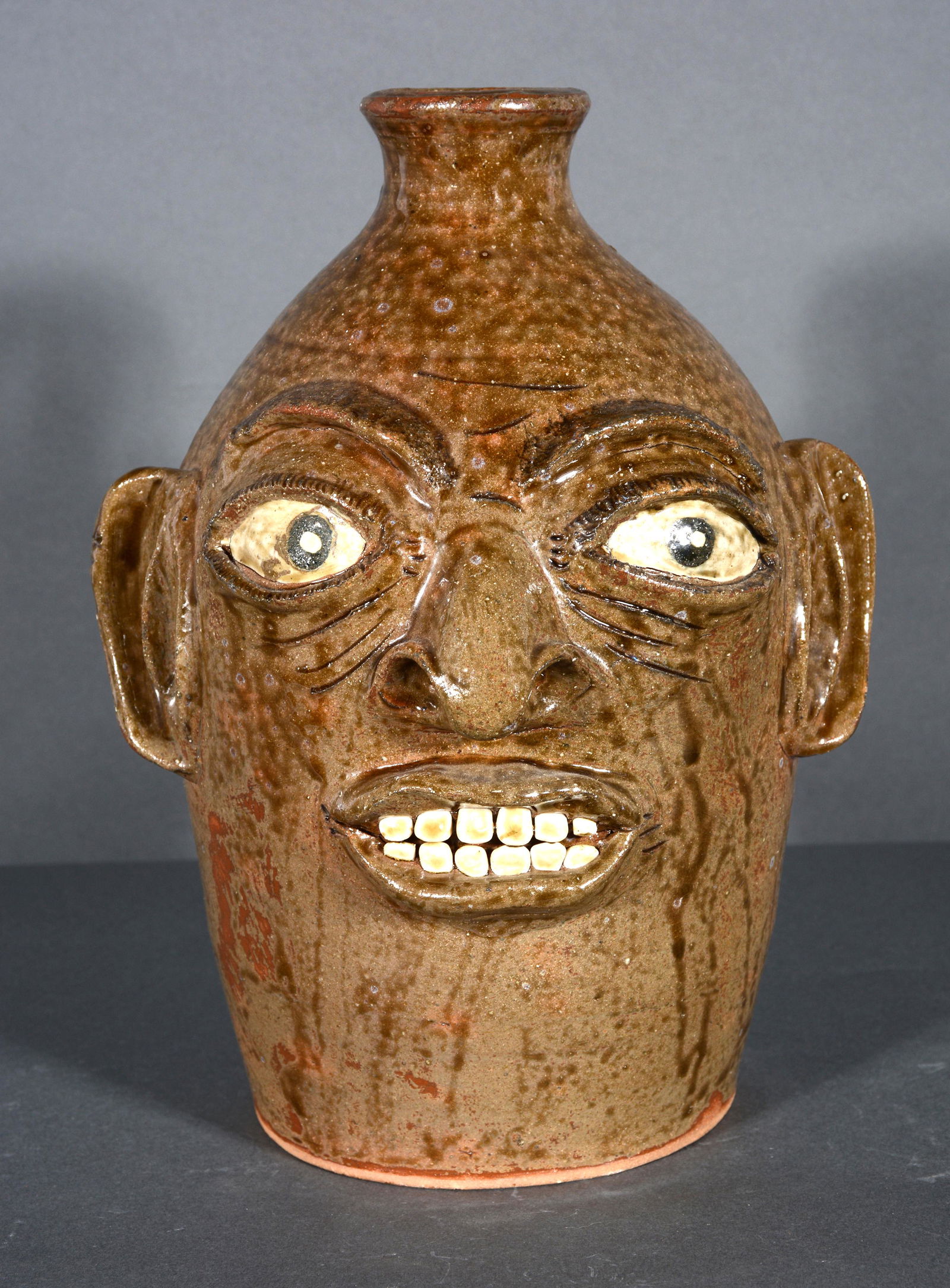Joe Reinhardt. 2 Gallon Face Jug. (1 of 3)