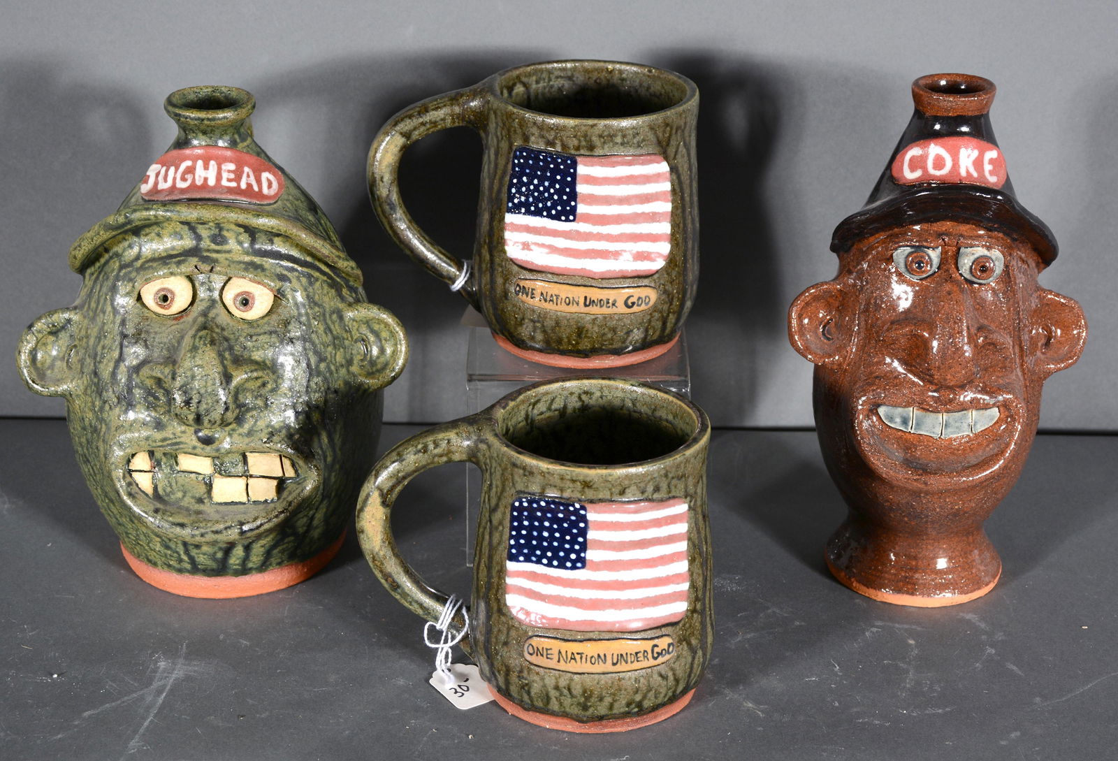 Brian Wilson. Face Jugs and American Flag Mugs. (1 of 2)