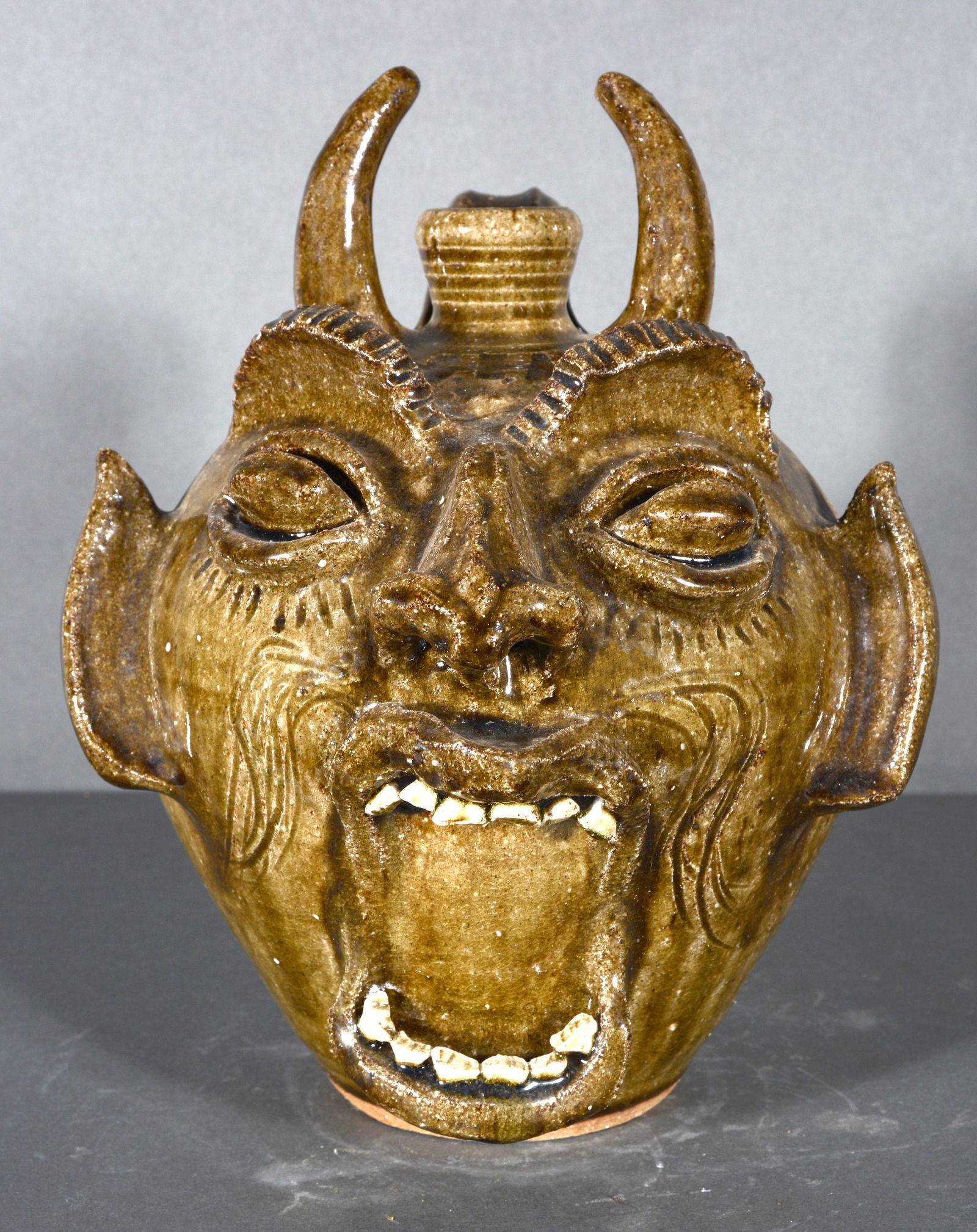 Steve Abee. Screaming Devil Face Jug. (1 of 4)