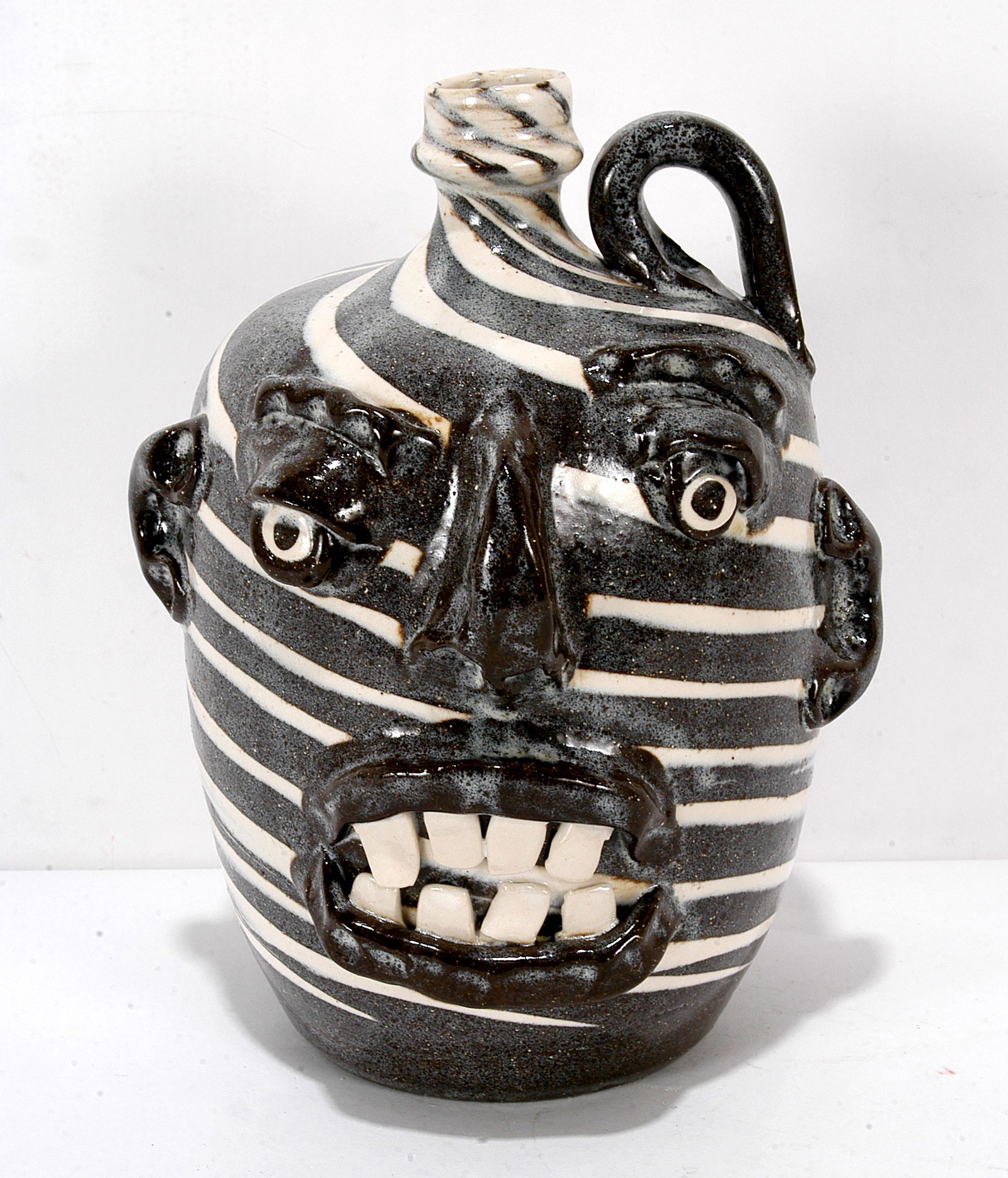 Marvin Bailey. Swirl Face Jug. (1 of 2)