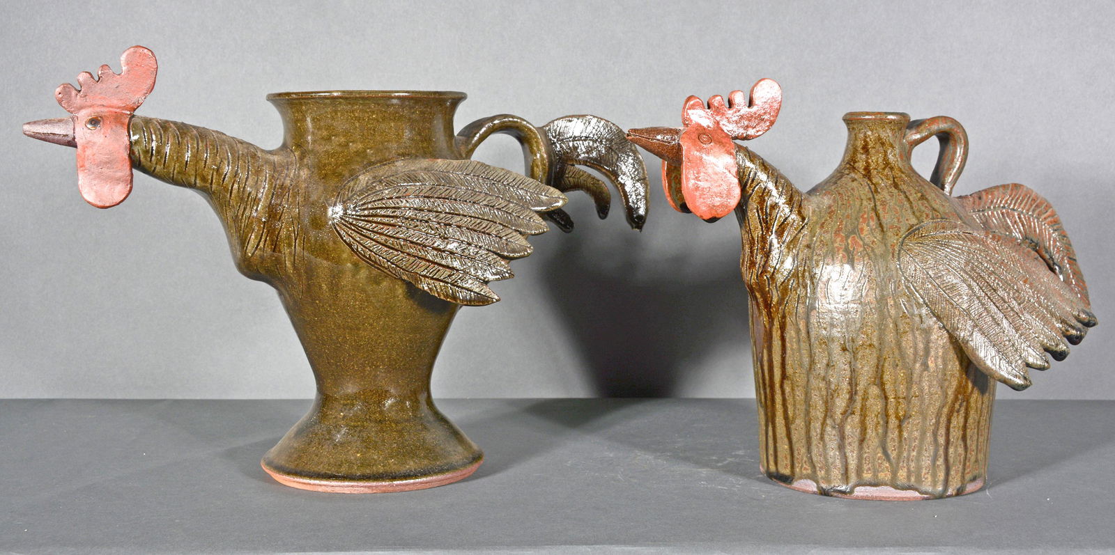 J.H. Perdue. Rooster Pot and Jug. (1 of 5)