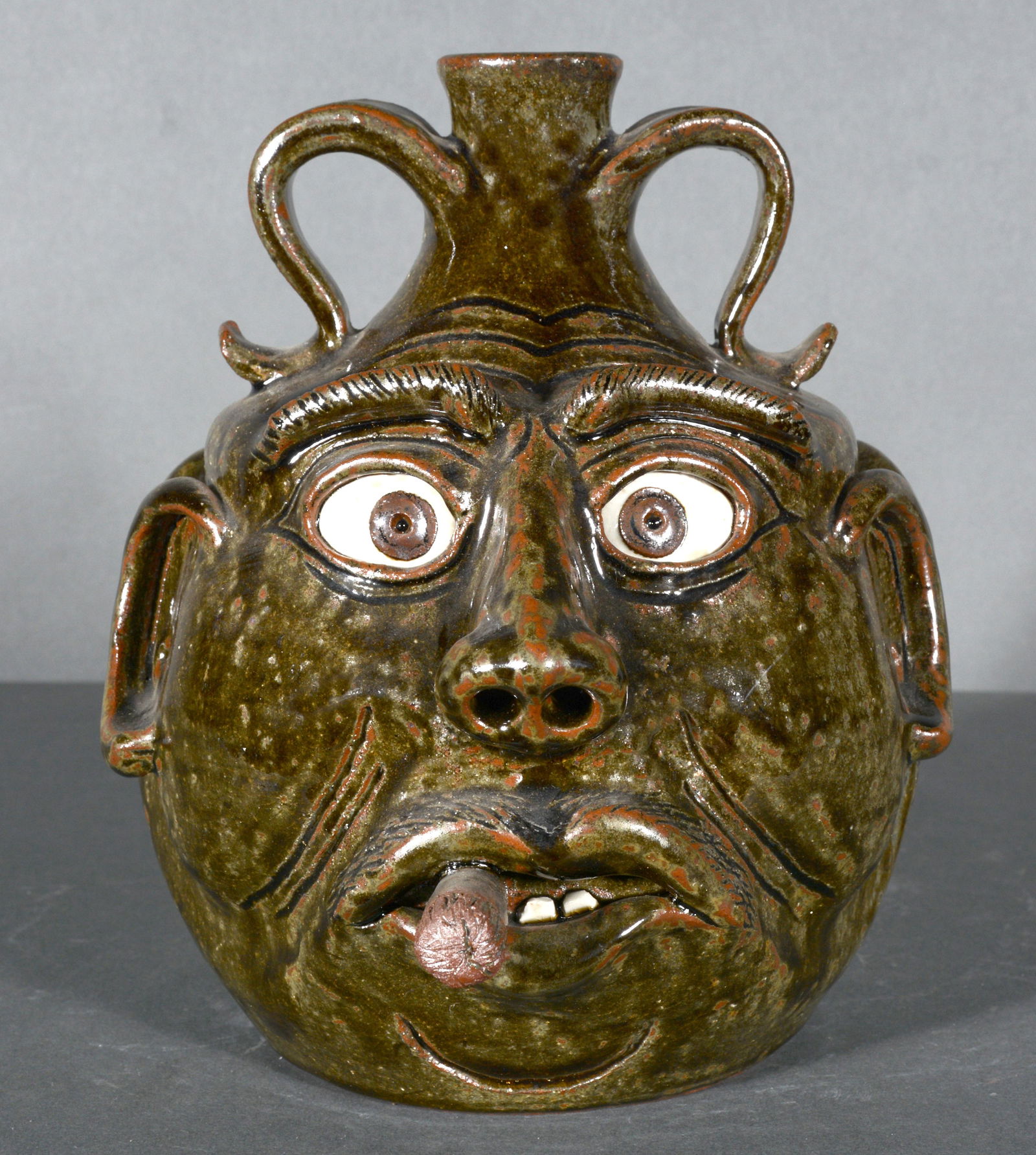 J.H. Perdue. Double Face Jug. (1 of 4)