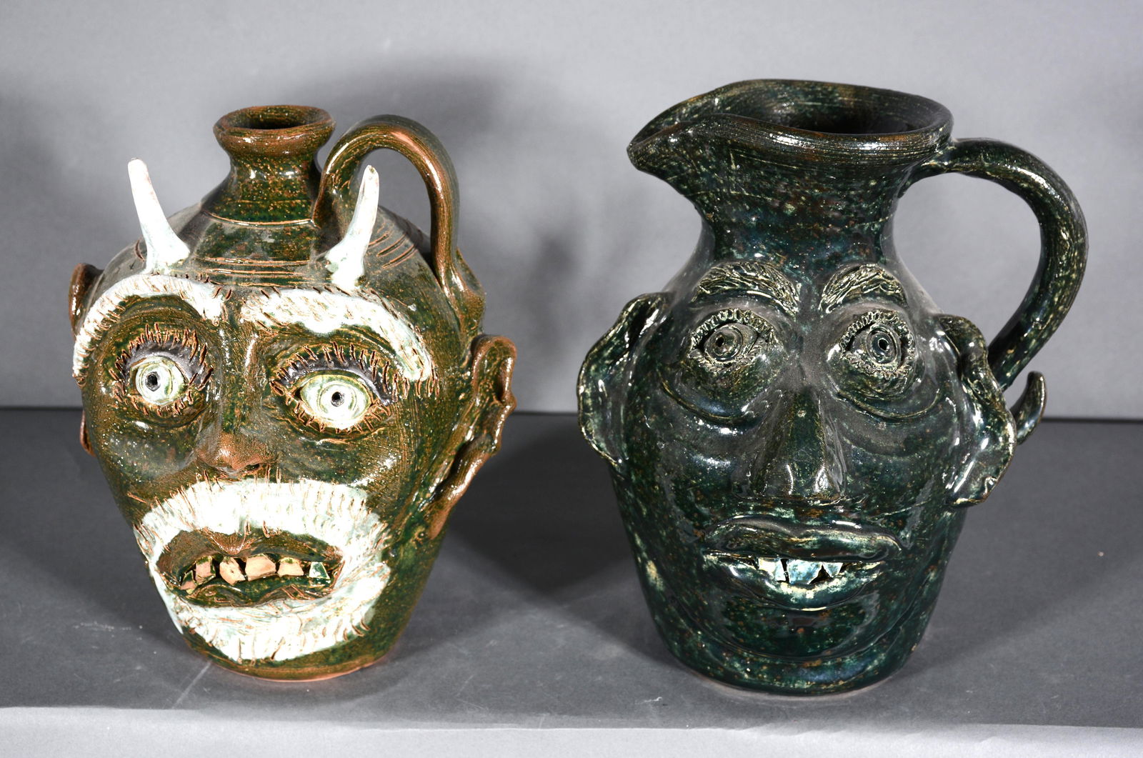 Bobby Ferguson. Pitcher & Devil Face Jug. (1 of 3)