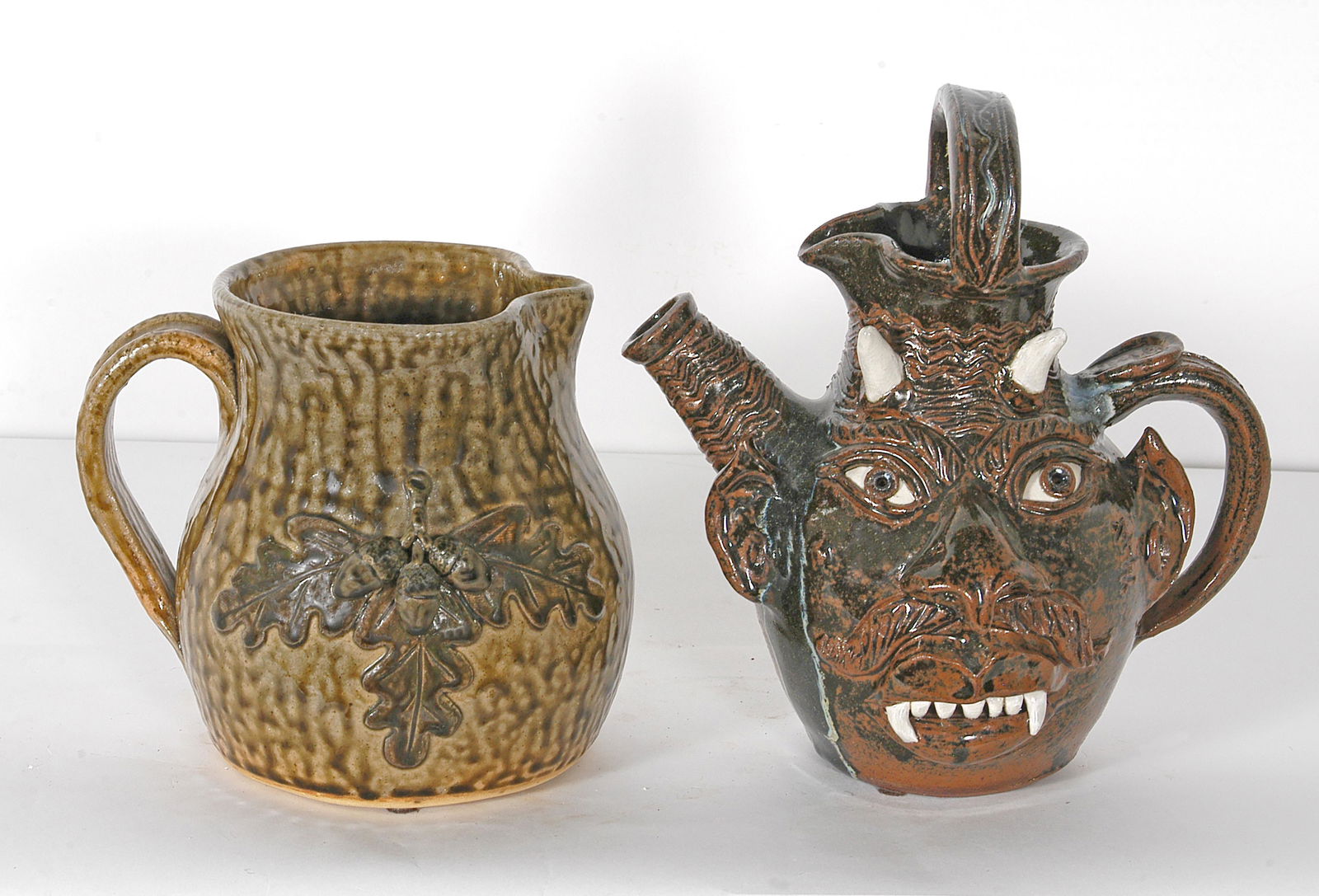 Hodge & Dean. Devil Face Tea Pot & Pitcher. (1 of 1)
