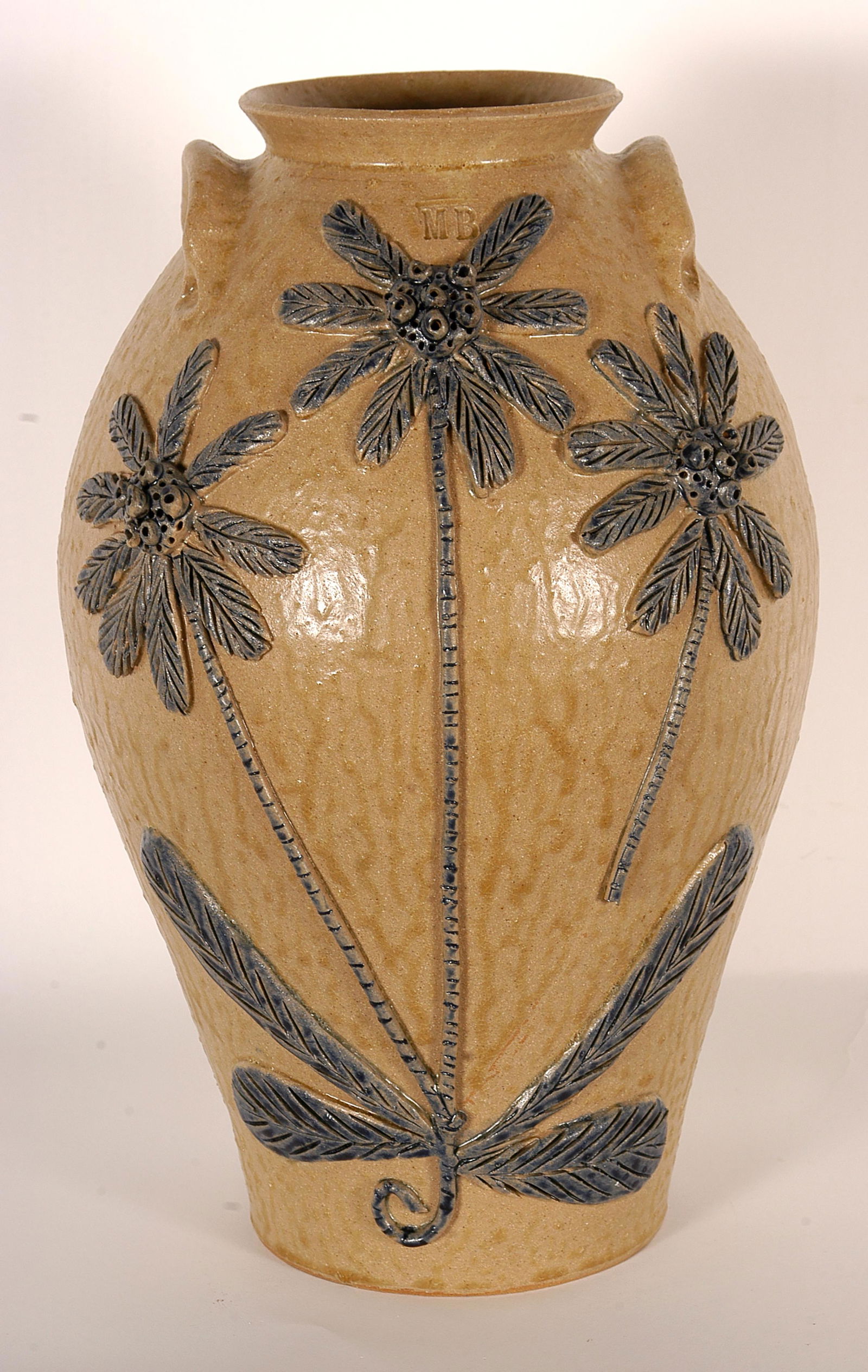 Marvin Bailey. Jar Decorated With Flowers. (1 of 3)