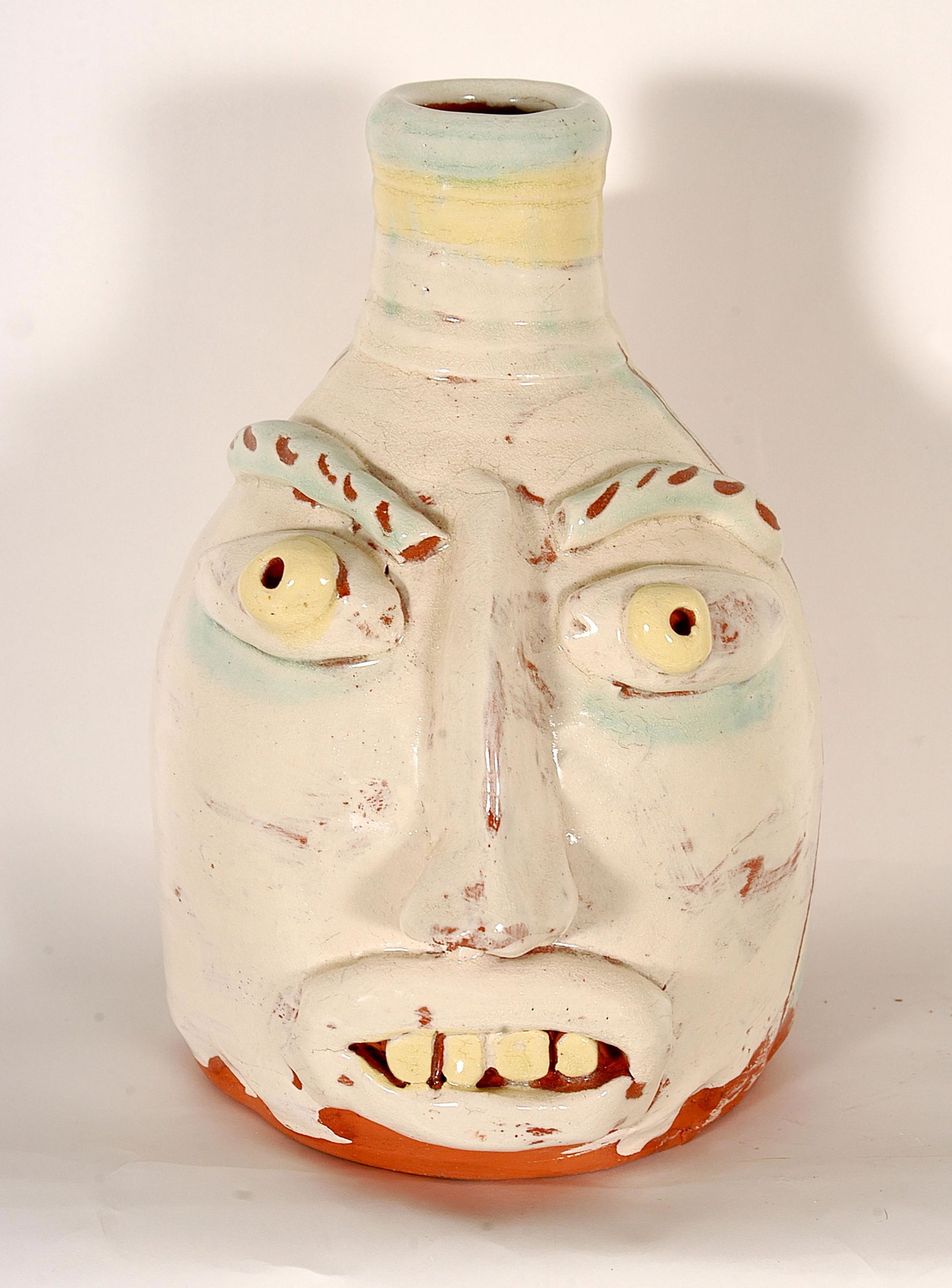 Flatland Pottery. White Face Jug. (1 of 1)