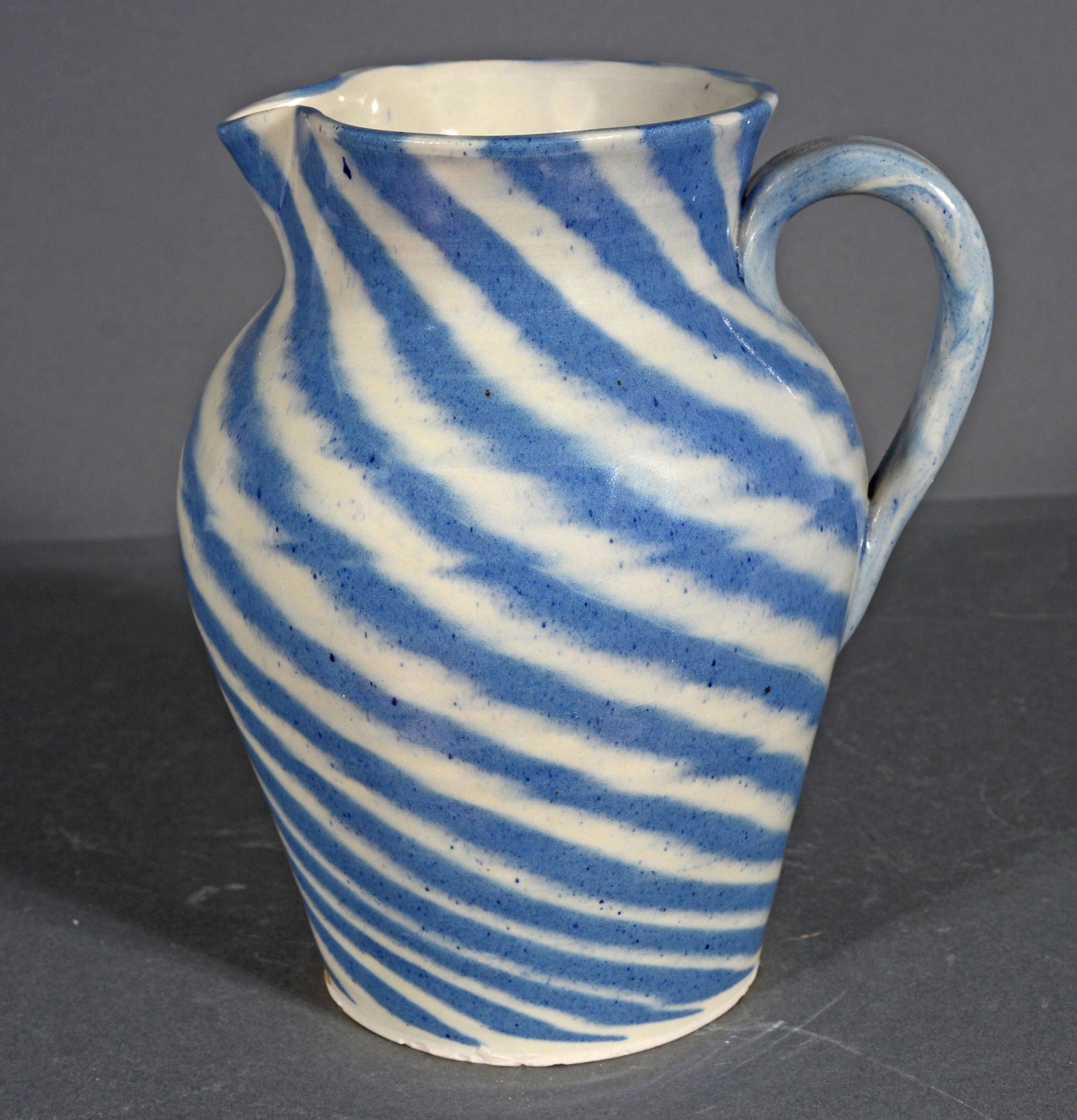 Charlie Lisk. 2 Color Swirl Pitcher. (1 of 2)