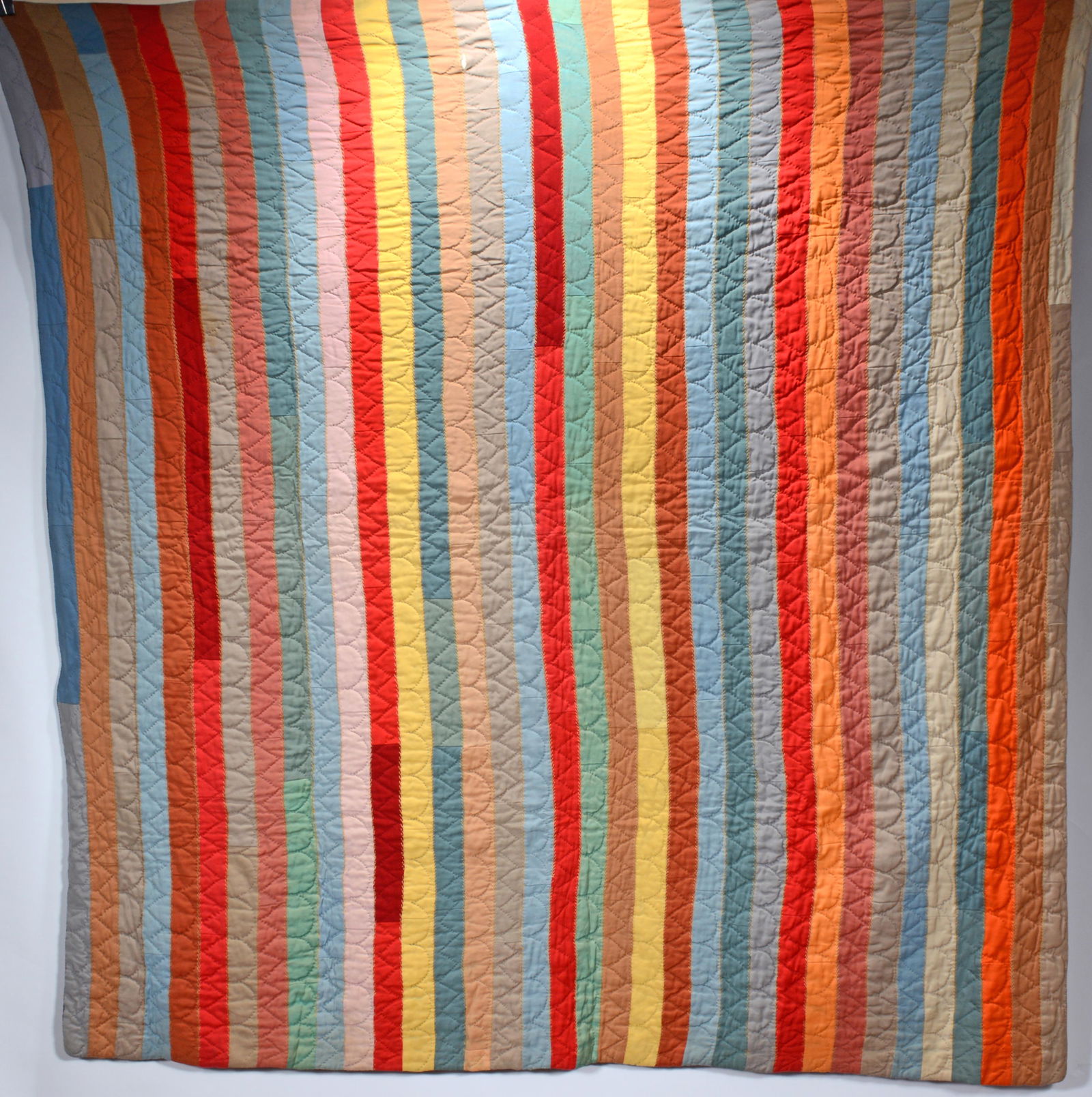 Rainbow Colored Strip Quilt. (1 of 3)