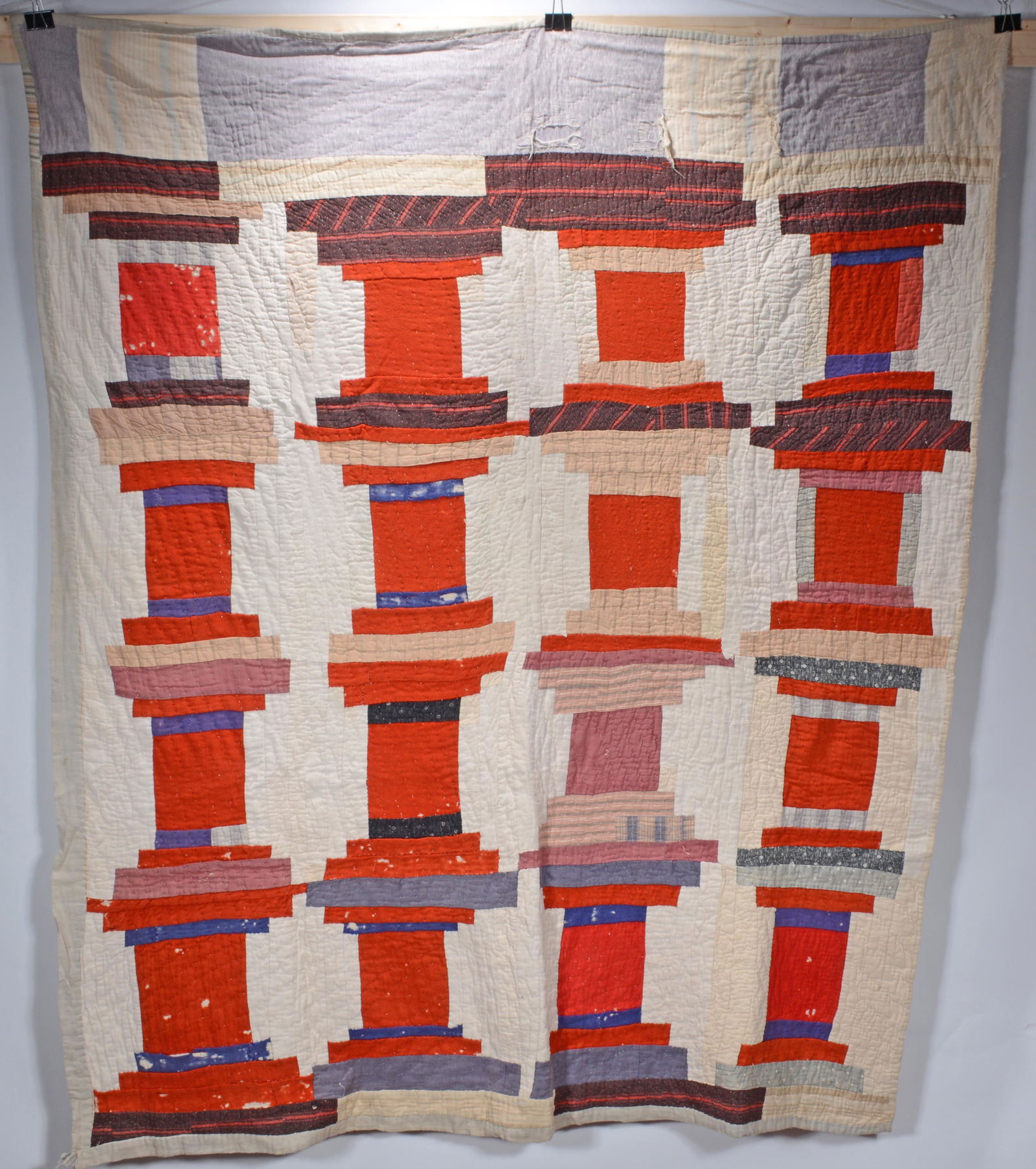Abstract Spools Stacked Quilt. (1 of 3)