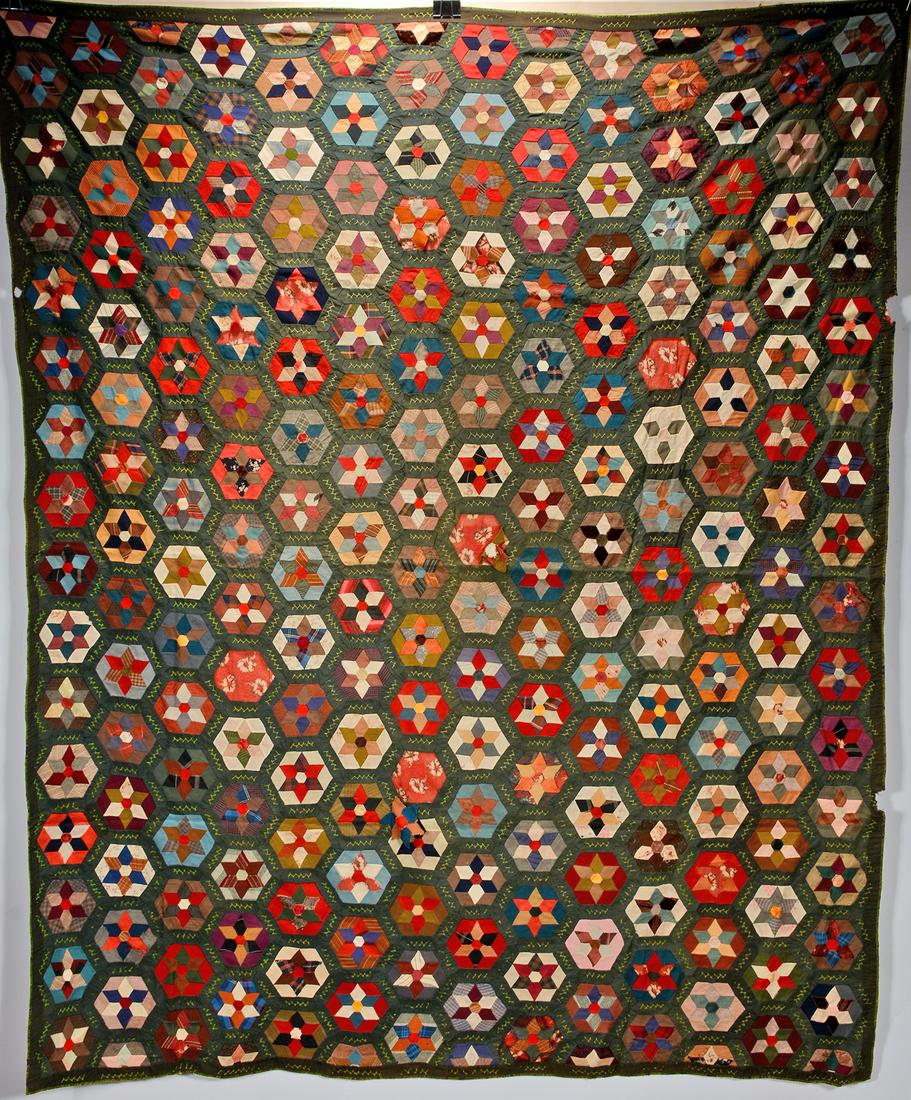 Stars Inside of Hexagons Quilt. (1 of 4)