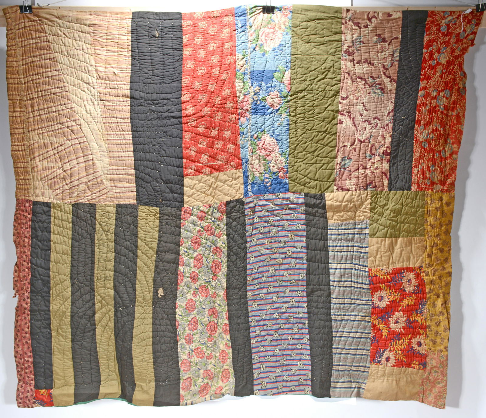 Possibly African American. Scrap Quilt. (1 of 3)