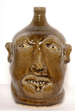 David Meaders. Early Face Jug.: Early Face Jug.c. 1990's. 11"h. Mint condition. Est. $200-300. Ship: $45