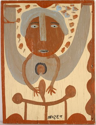 Mose Tolliver. Scooter Girl.: Scooter Girl.Latex on plywood. Signed. 18" w x 23"h. Excellent condition. Est. $600-800. Ship: $35