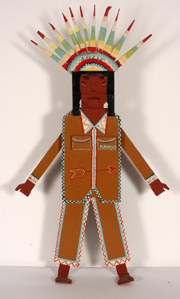 James Harold Jennings. Indian Chief.: Indian Chief.Paint on wood. 25" x 44"h x 3". Excellent condition. The Lynne Ingram Collection. Est. $800-1,200. Ship: $75