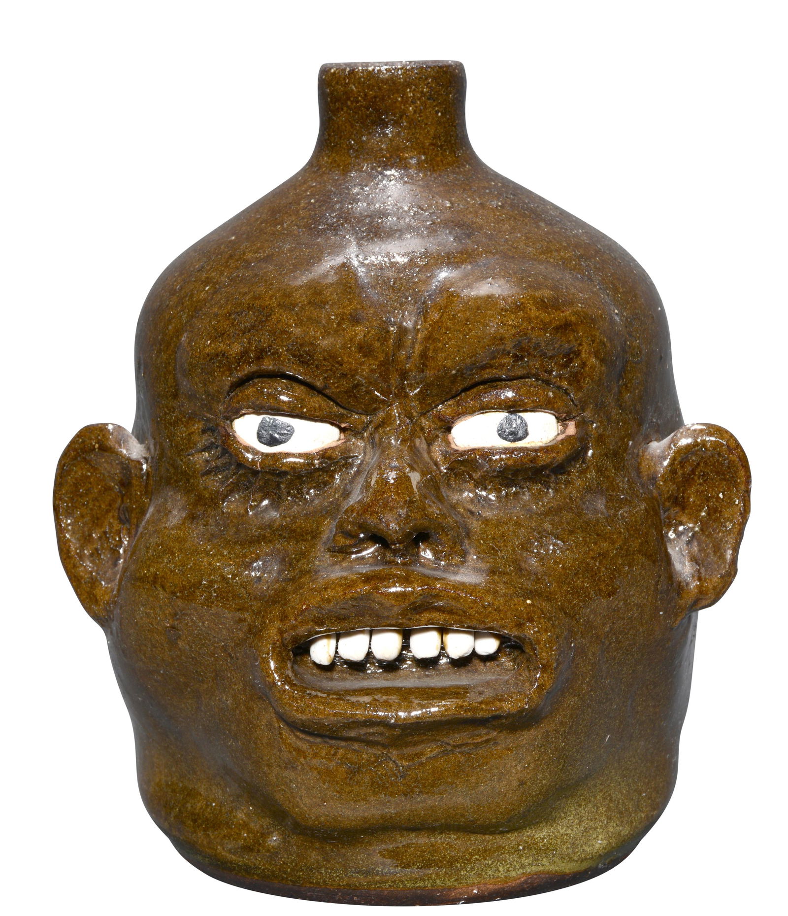 Lanier Meaders. 1978 Large Mouth Face Jug. (1 of 8)