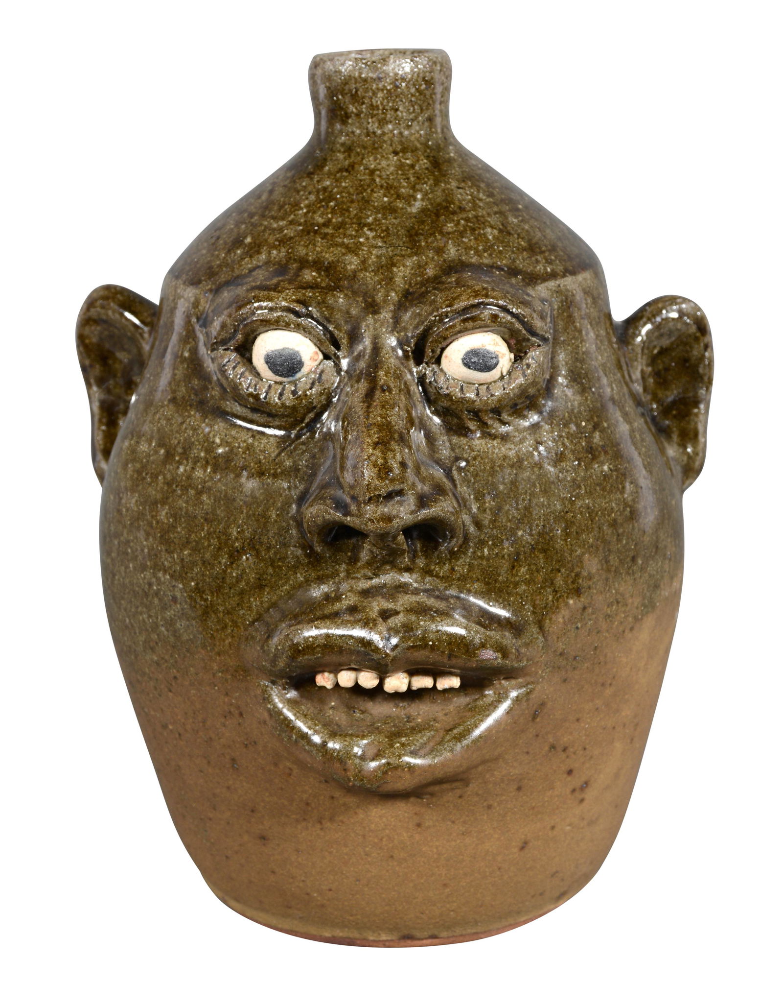 Lanier Meaders. Little Beady Eyed Face Jug. (1 of 7)