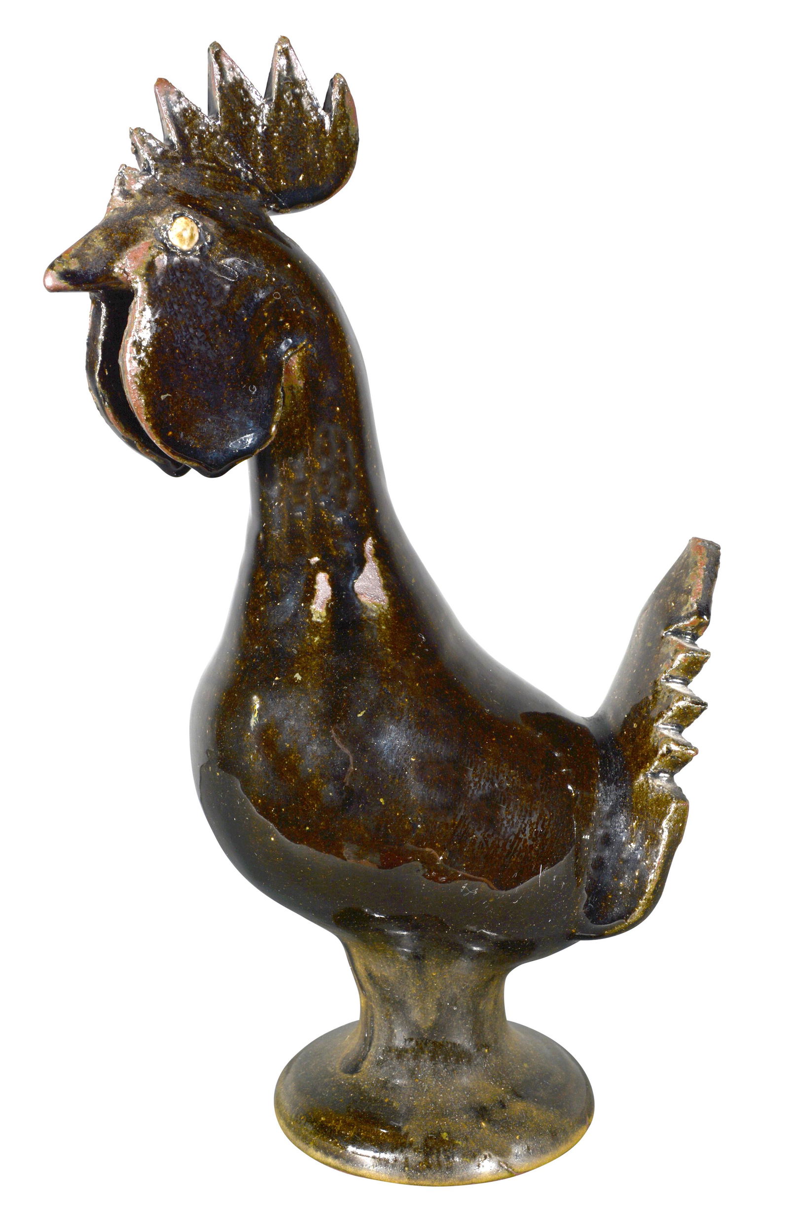 Edwin Meaders. 1984 Dark Green Rooster. (1 of 5)