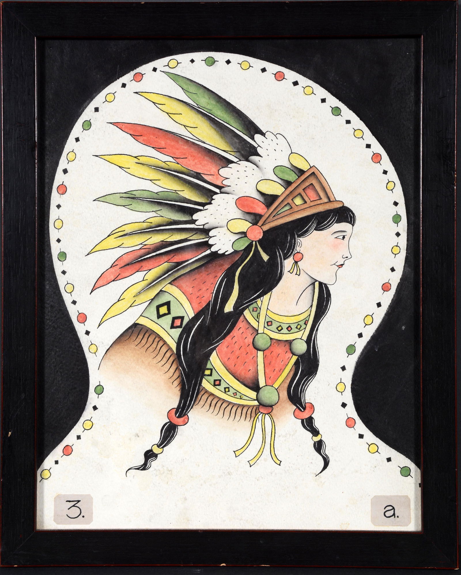 Indian MaidenTattoo Flash Art. (1 of 5)