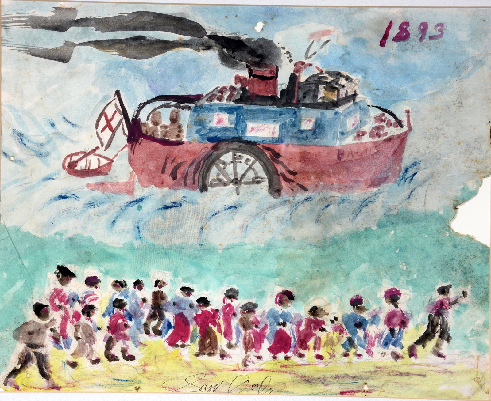Sam Doyle. Red Cross Boat To Sea Island. (1 of 9)