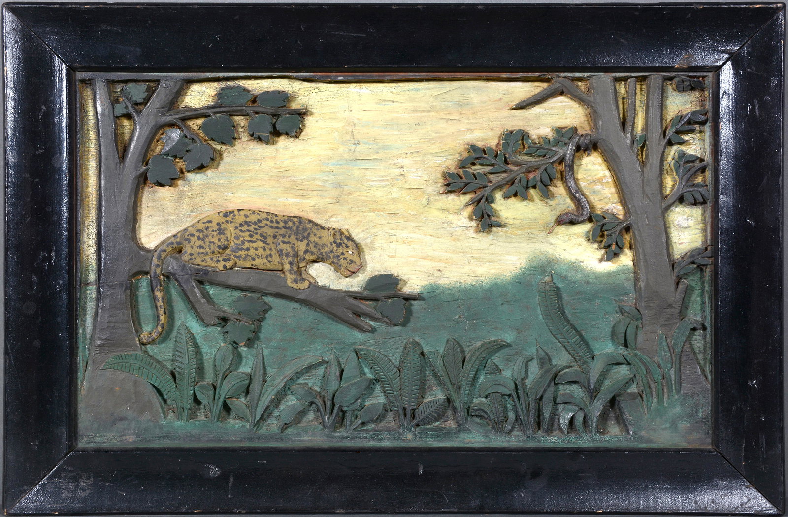 Unknown. Leopard & Snake In The Jungle. (1 of 10)