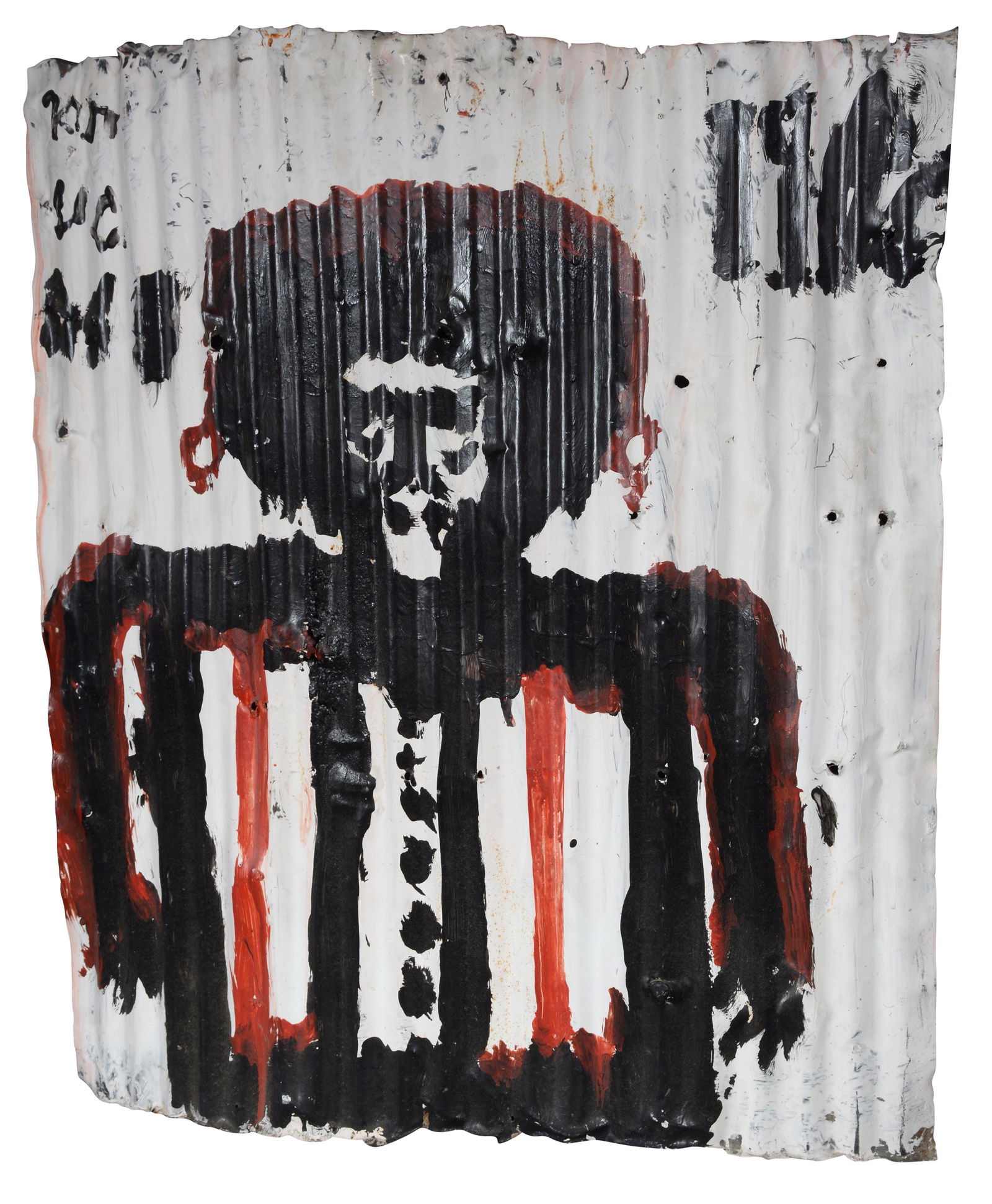 Mary T. Smith. Figure on Corrugated Tin. (1 of 11)