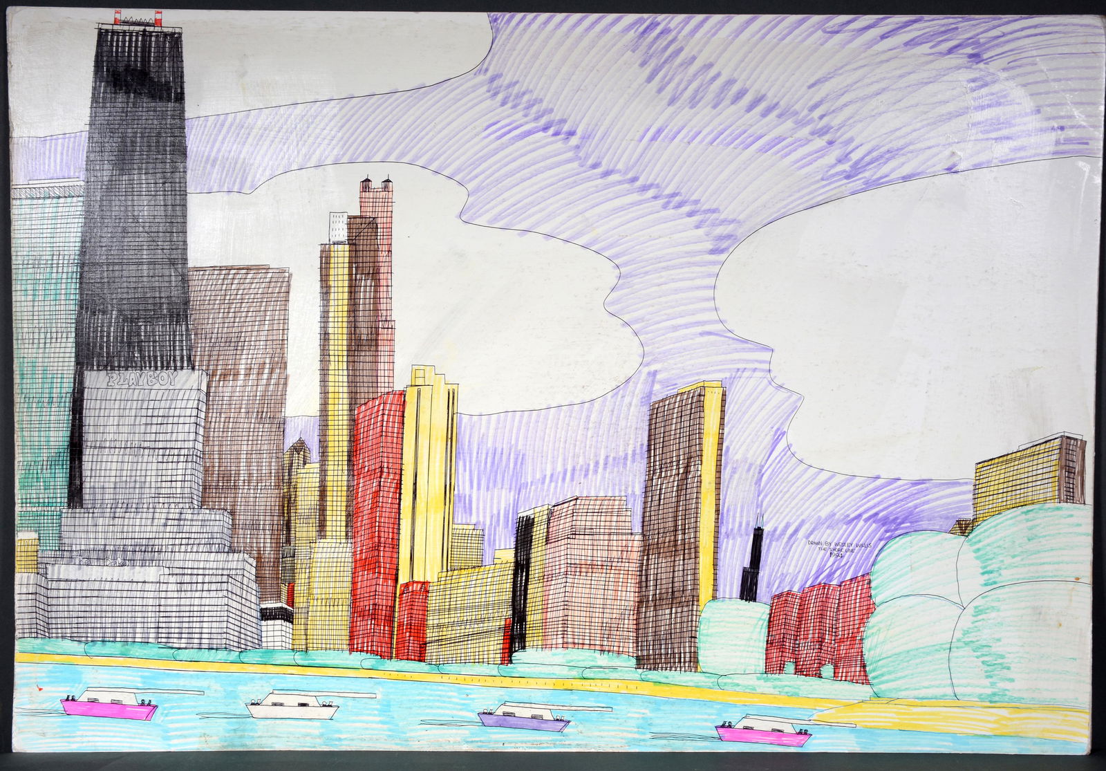 Wesley Willis. Shoreline (Playboy Building). (1 of 4)