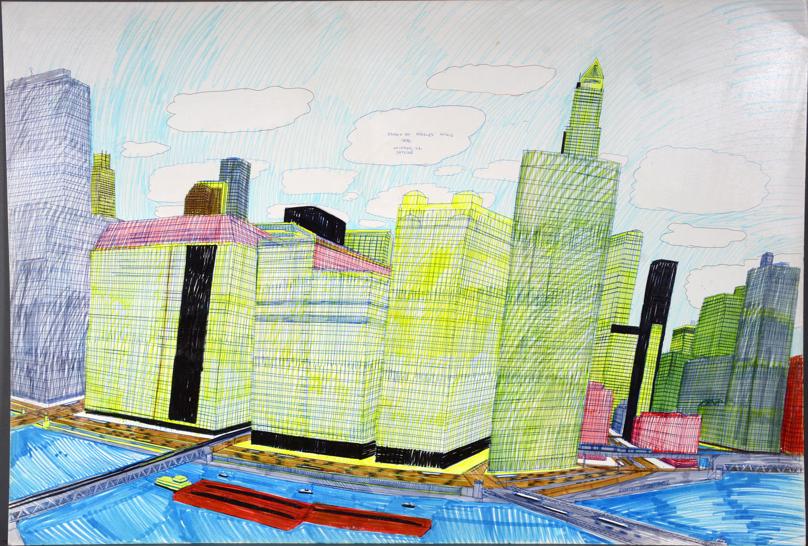 Wesley Willis. Chicago ILL Skyline. (1 of 4)