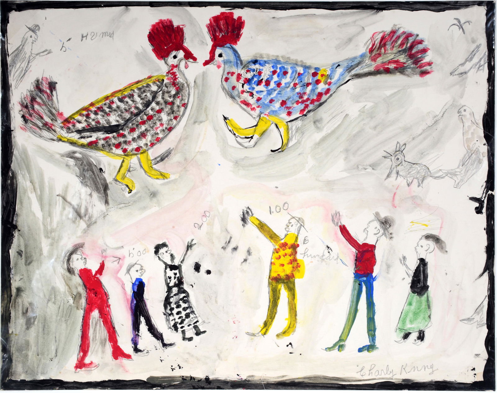 Charley Kinney. Cock Fight. (1 of 4)