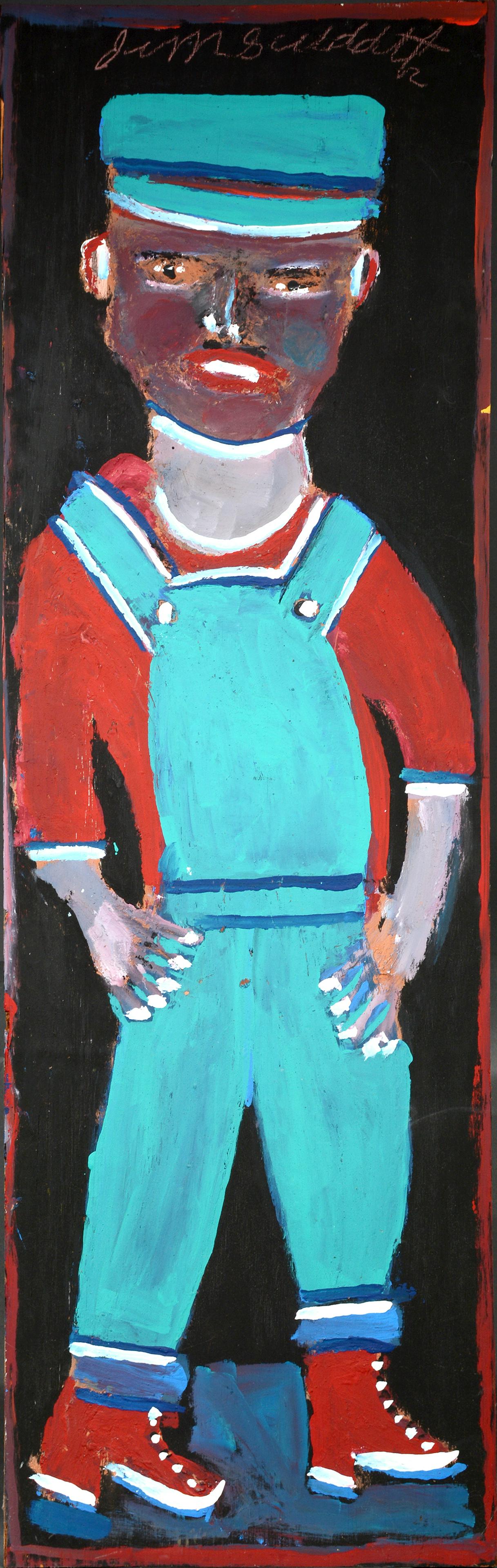 Jimmy Lee Sudduth. Self-Portrait In Overalls. (1 of 5)