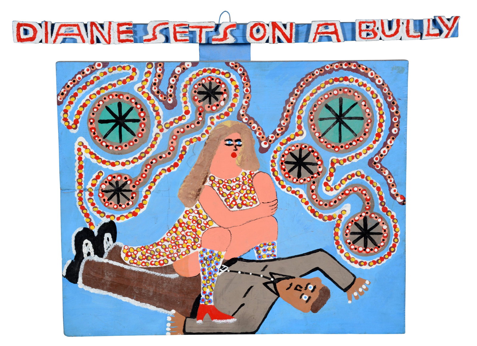 James Harold Jennings. Diane Sets On Bully.: James Harold Jennings. Diane Sets On A Bully. Signed and titled. Paint on board. Excellent condition. 17" x 13" x 2". Est. $800-1,200. Ship: $45
