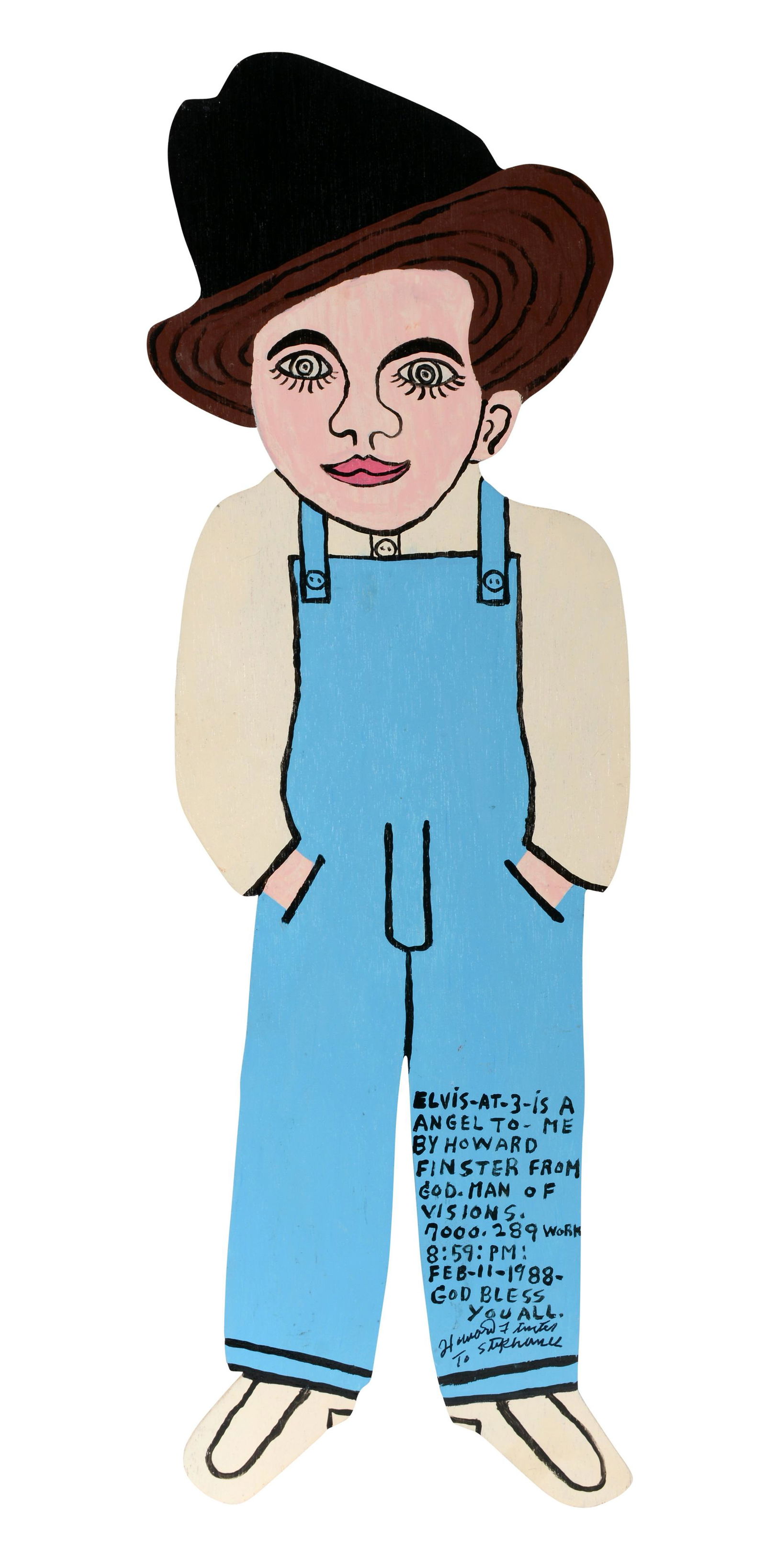 Howard Finster. Elvis At 3. (1 of 3)