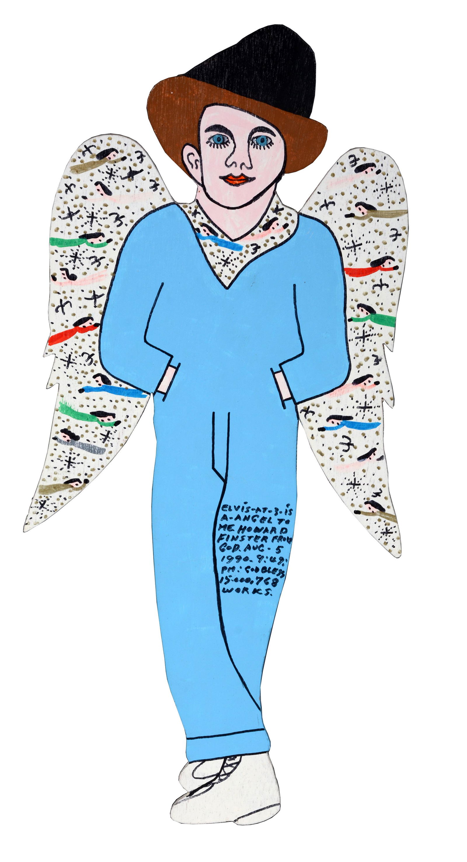 Howard Finster. Elvis At 3 Is An Angel. (1 of 4)