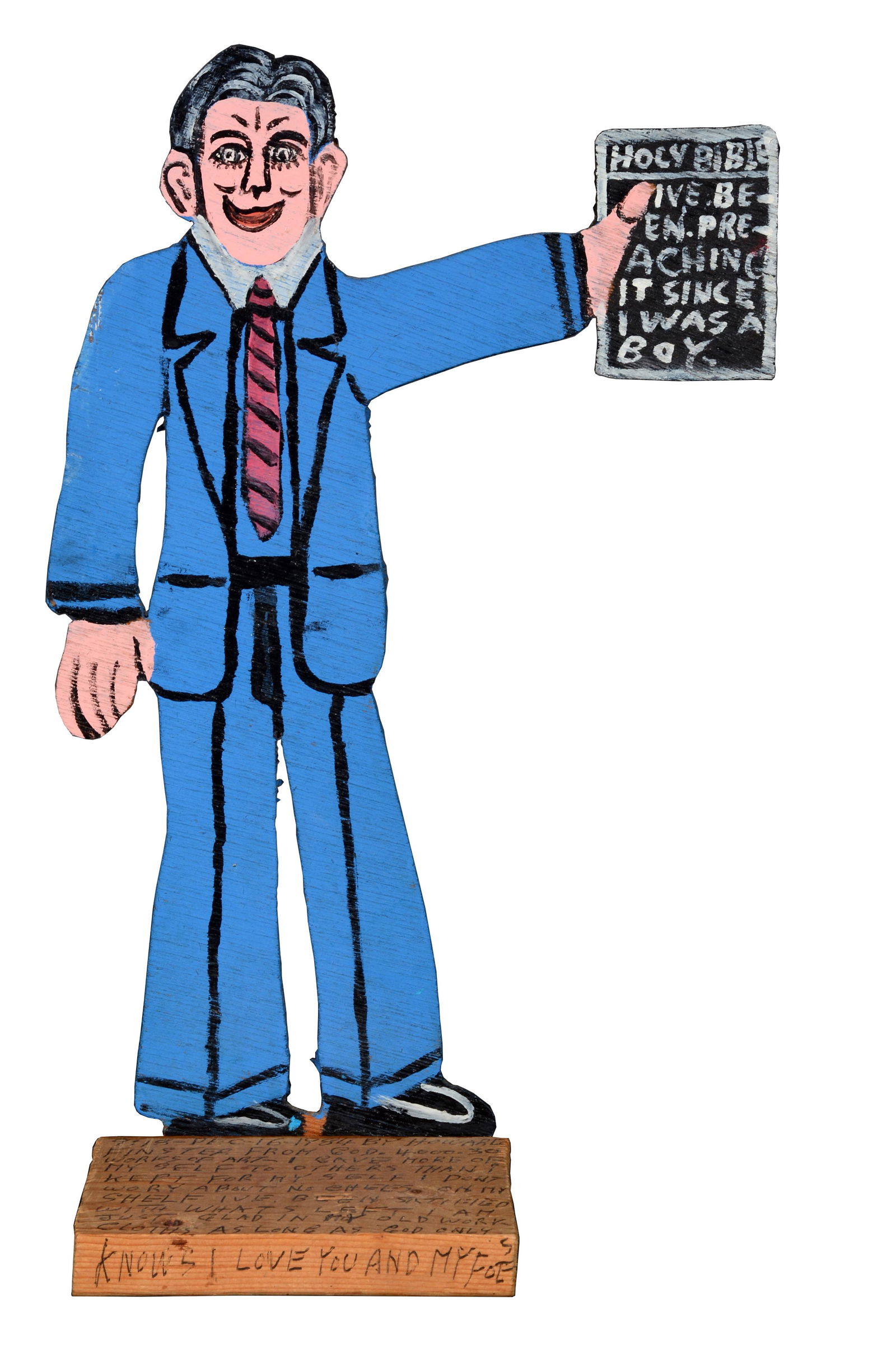 Howard Finster. Howard Holding Bible. (1 of 4)