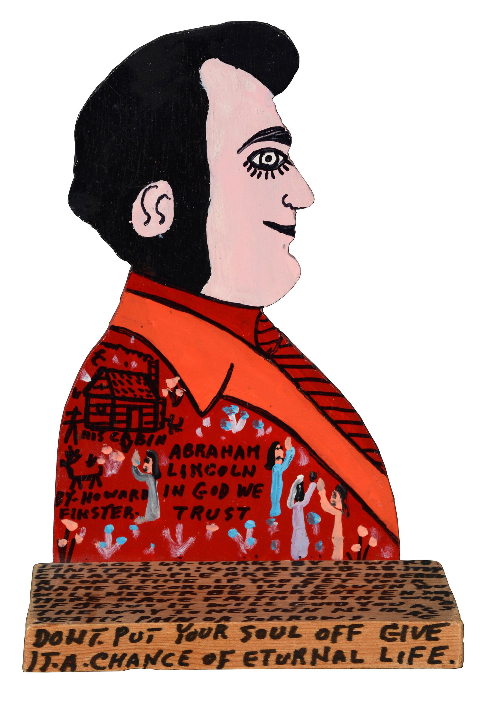 Howard Finster. Abraham Lincoln. (1 of 4)