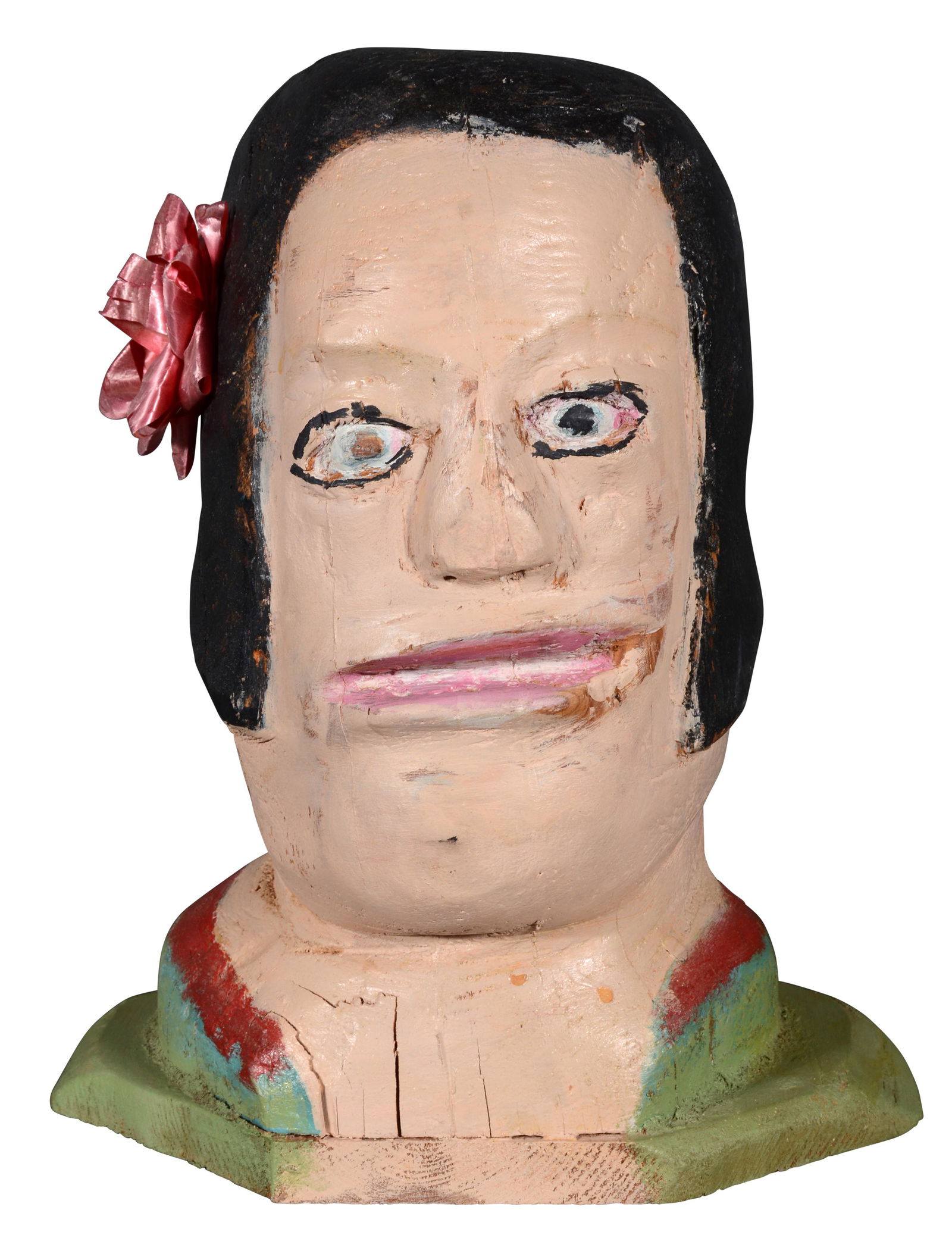 S.L. Jones. Female Bust With Pink Bow. (1 of 8)