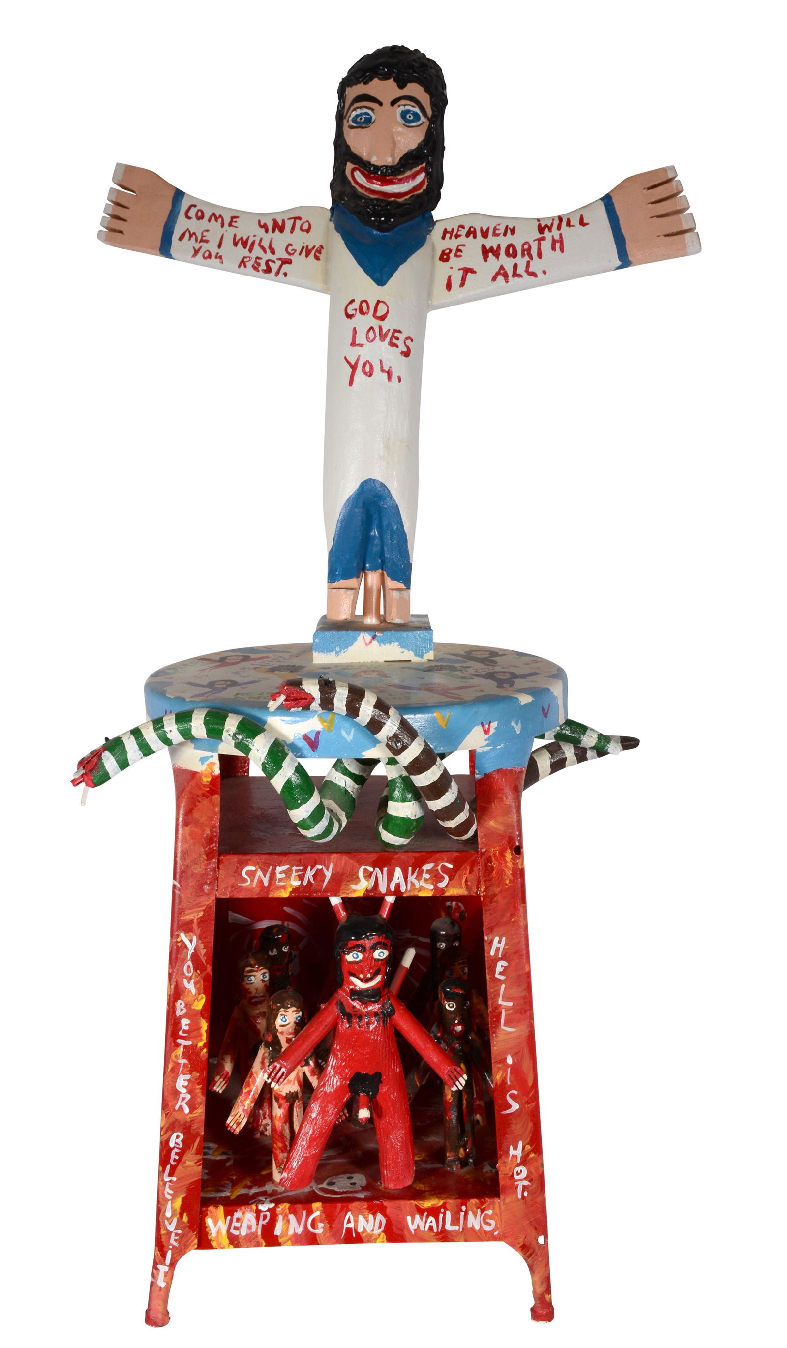 Ronald Cooper. God & Angels Hell Stool. (1 of 5)