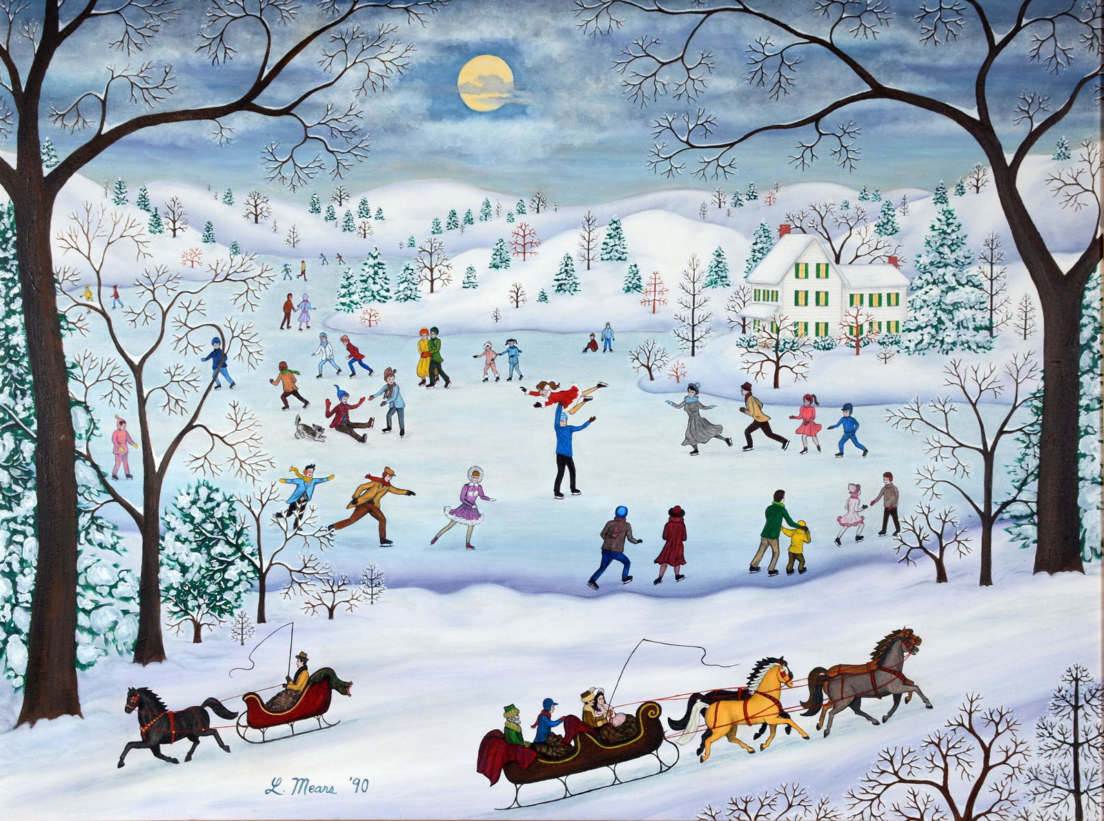 Linda Mears. Moonlight Ice Skating Party. (1 of 7)