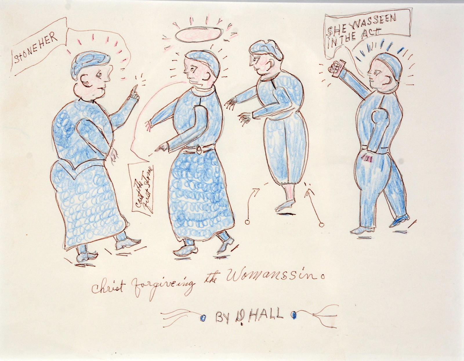 Dilmus Hall. Christ Forgiveing the Womans. (1 of 5)